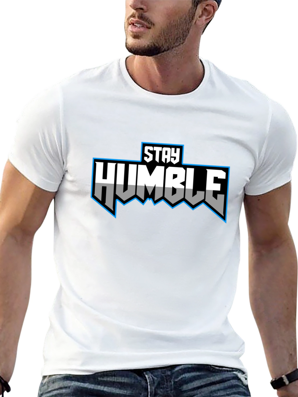 Stay Humble Graphic Tee - Black Short Sleeve