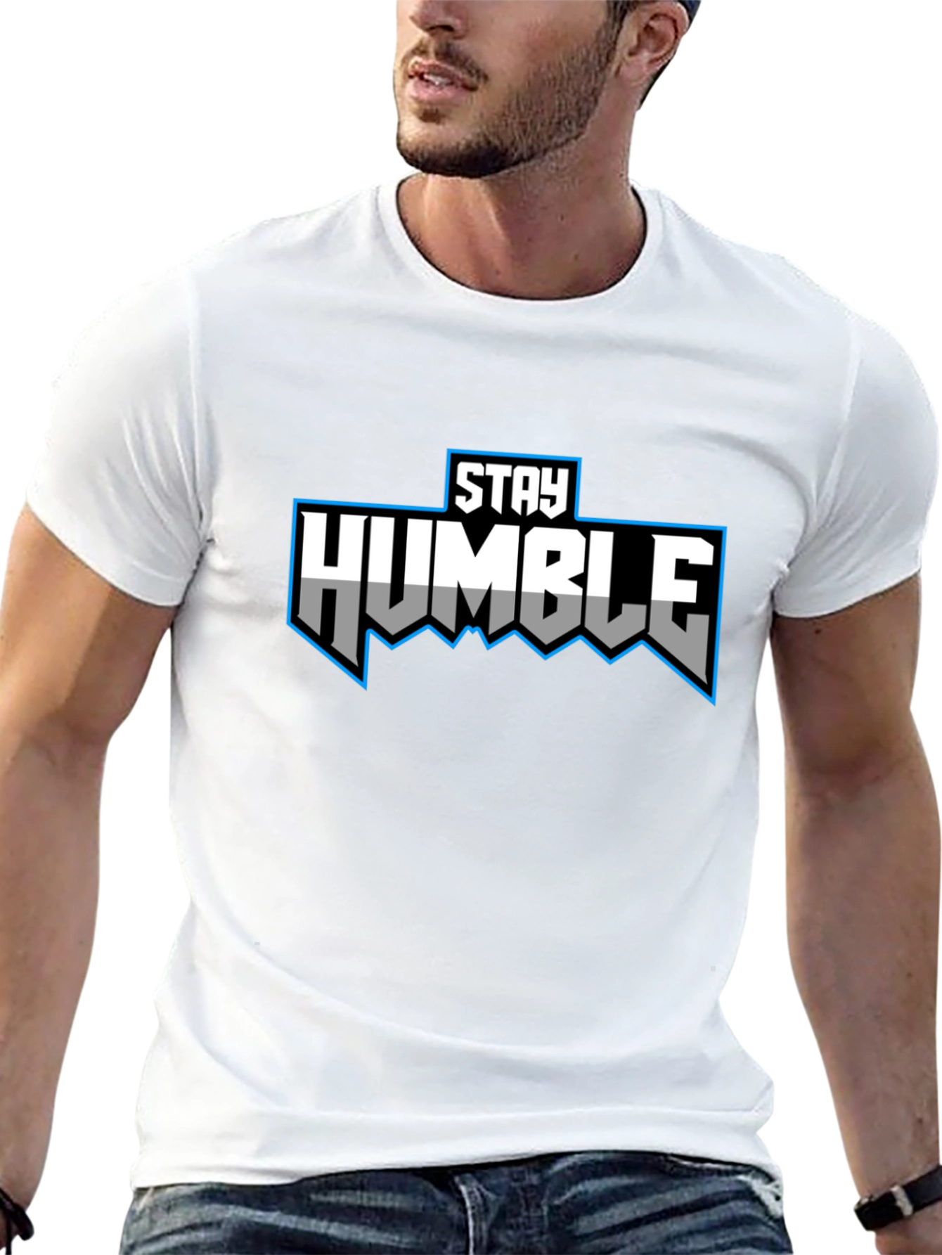 Stay Humble Graphic Tee - Black Short Sleeve