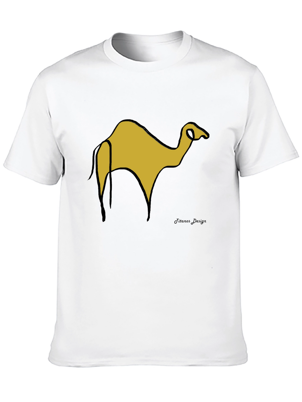 Black T-Shirt with Camel Graphic