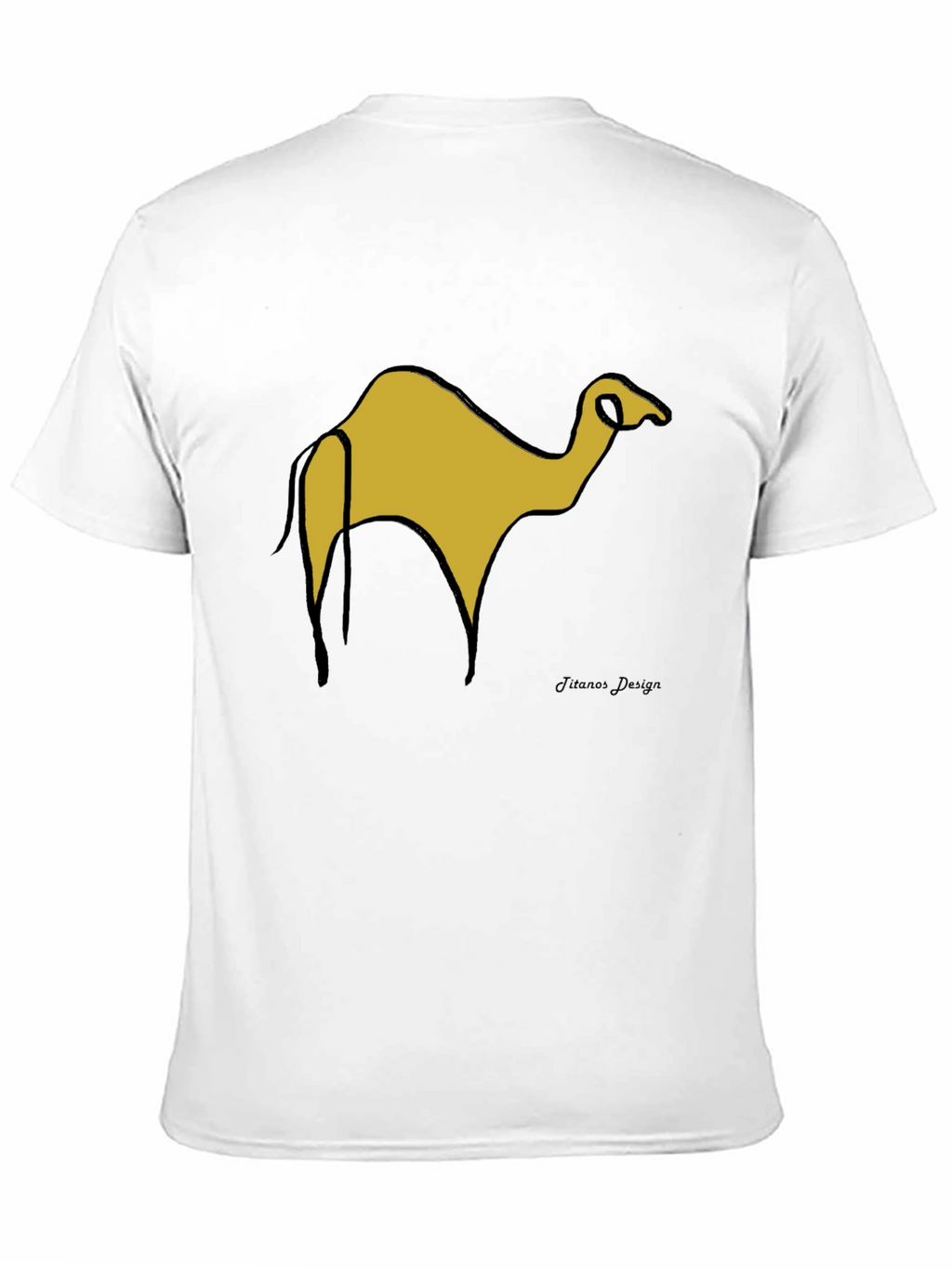 Black T-Shirt with Camel Graphic
