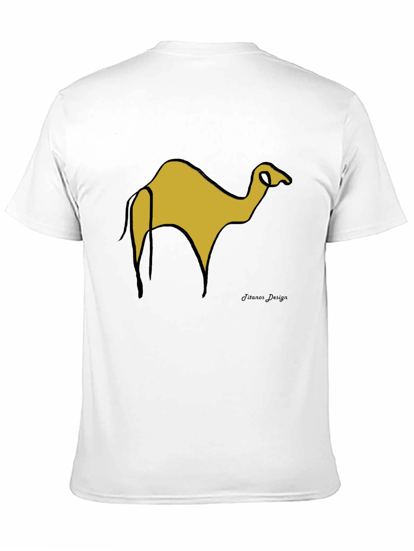 Black T-Shirt with Camel Graphic