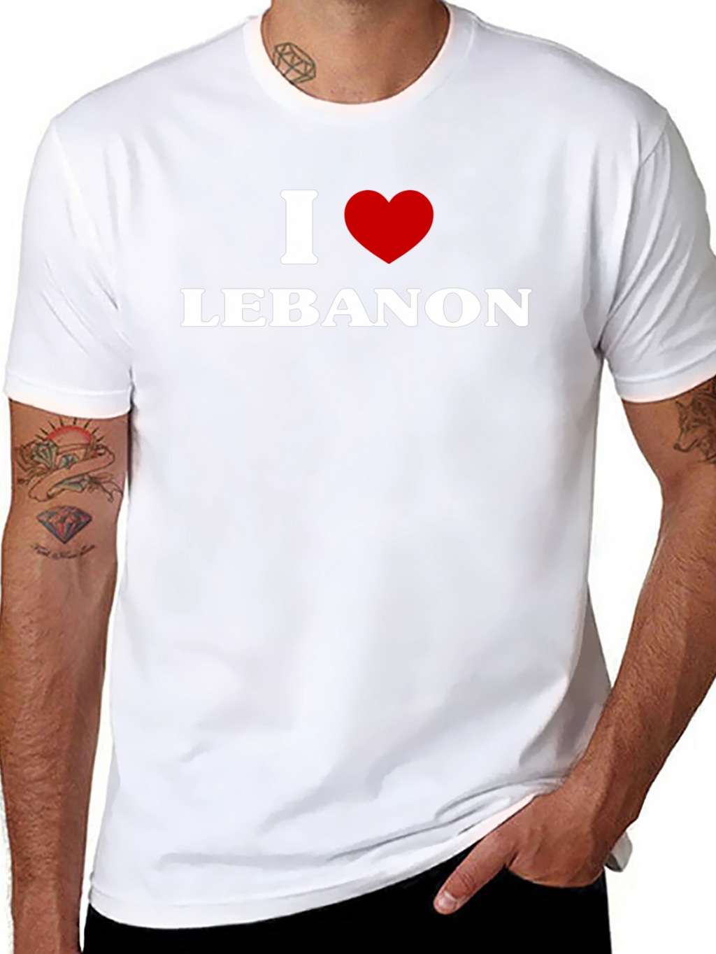 I Heart Lebanon T-Shirt - Patriotic Pride Tee