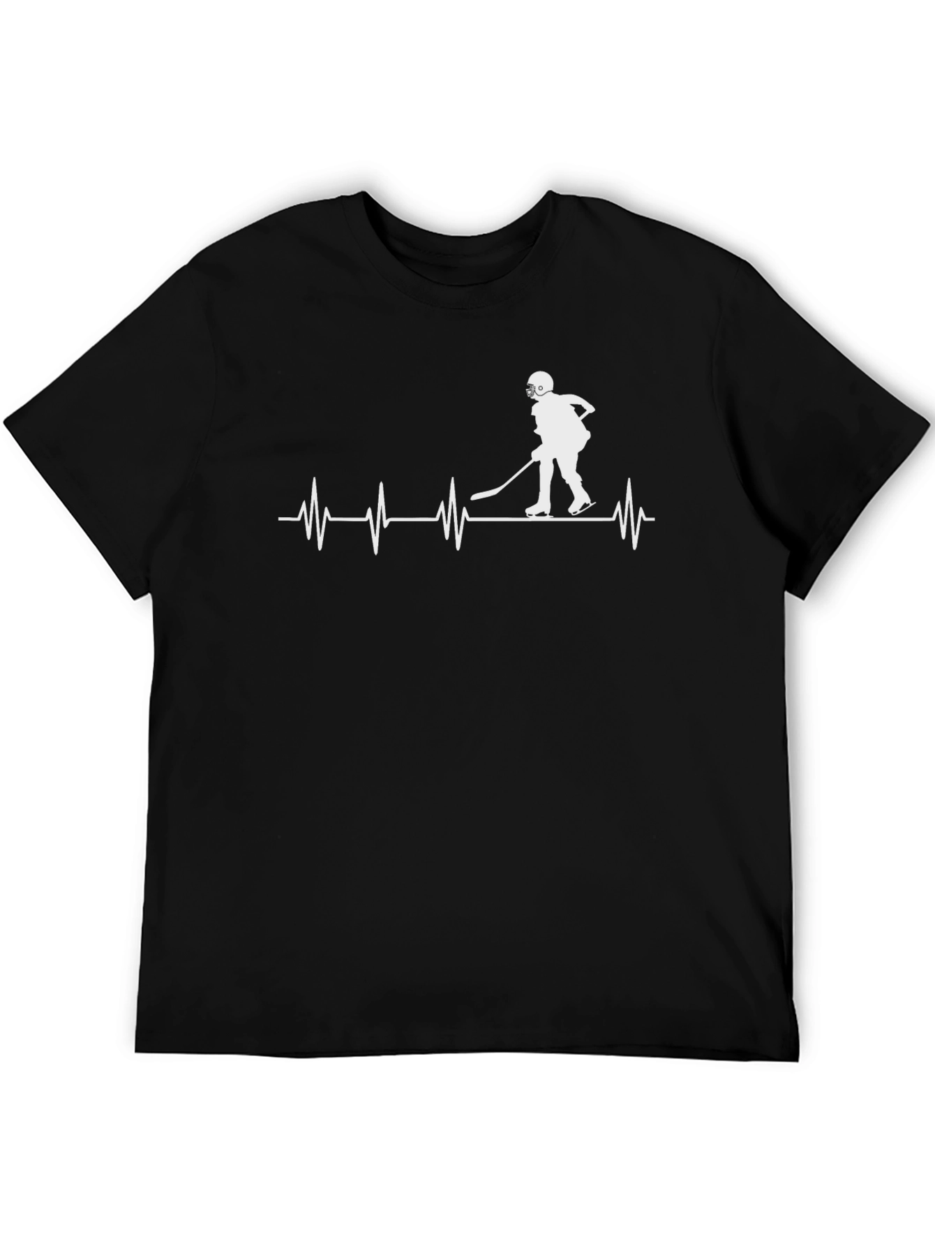 Hockey Heartbeat T-Shirt - Black