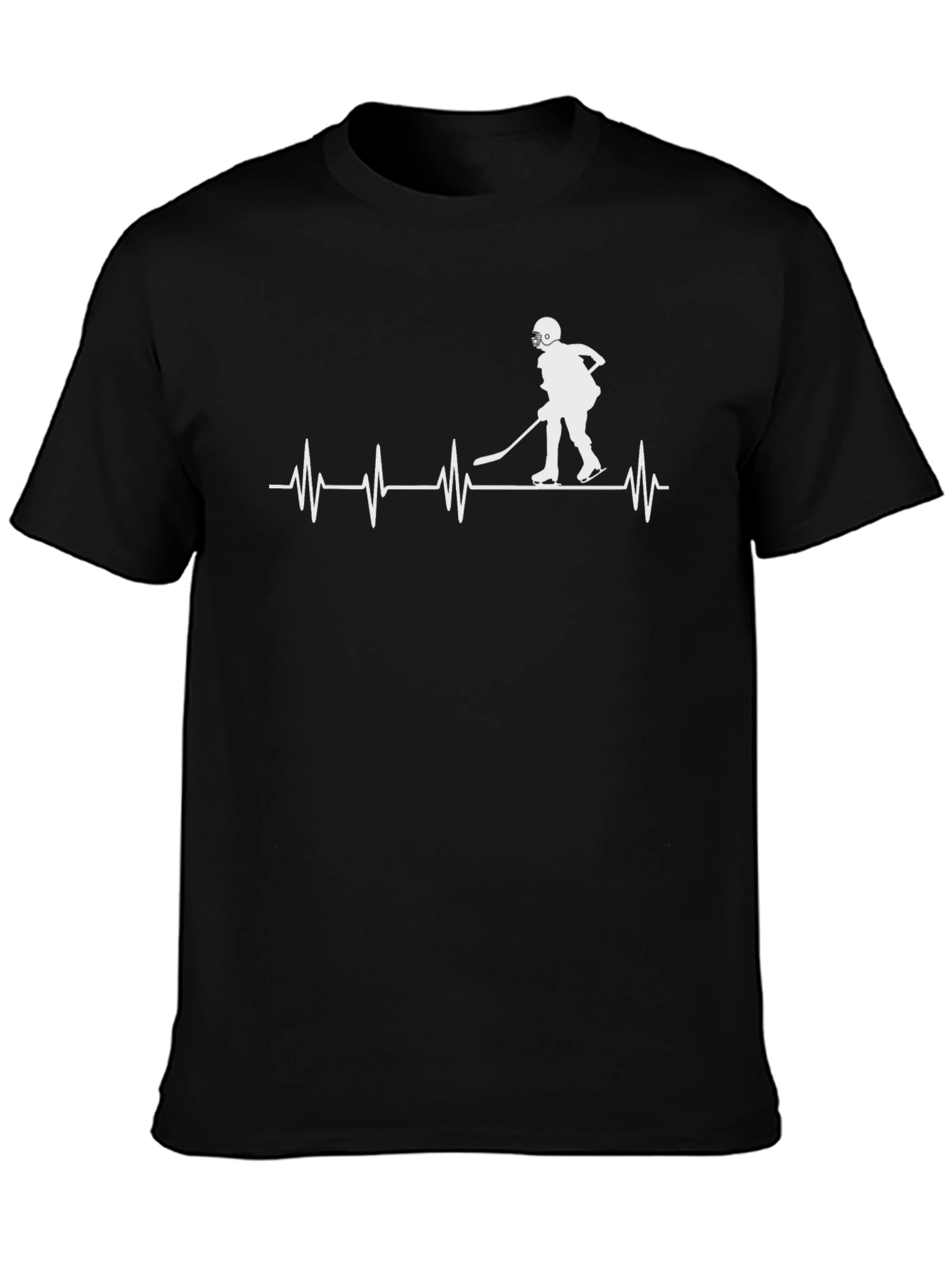 Hockey Heartbeat T-Shirt - Black