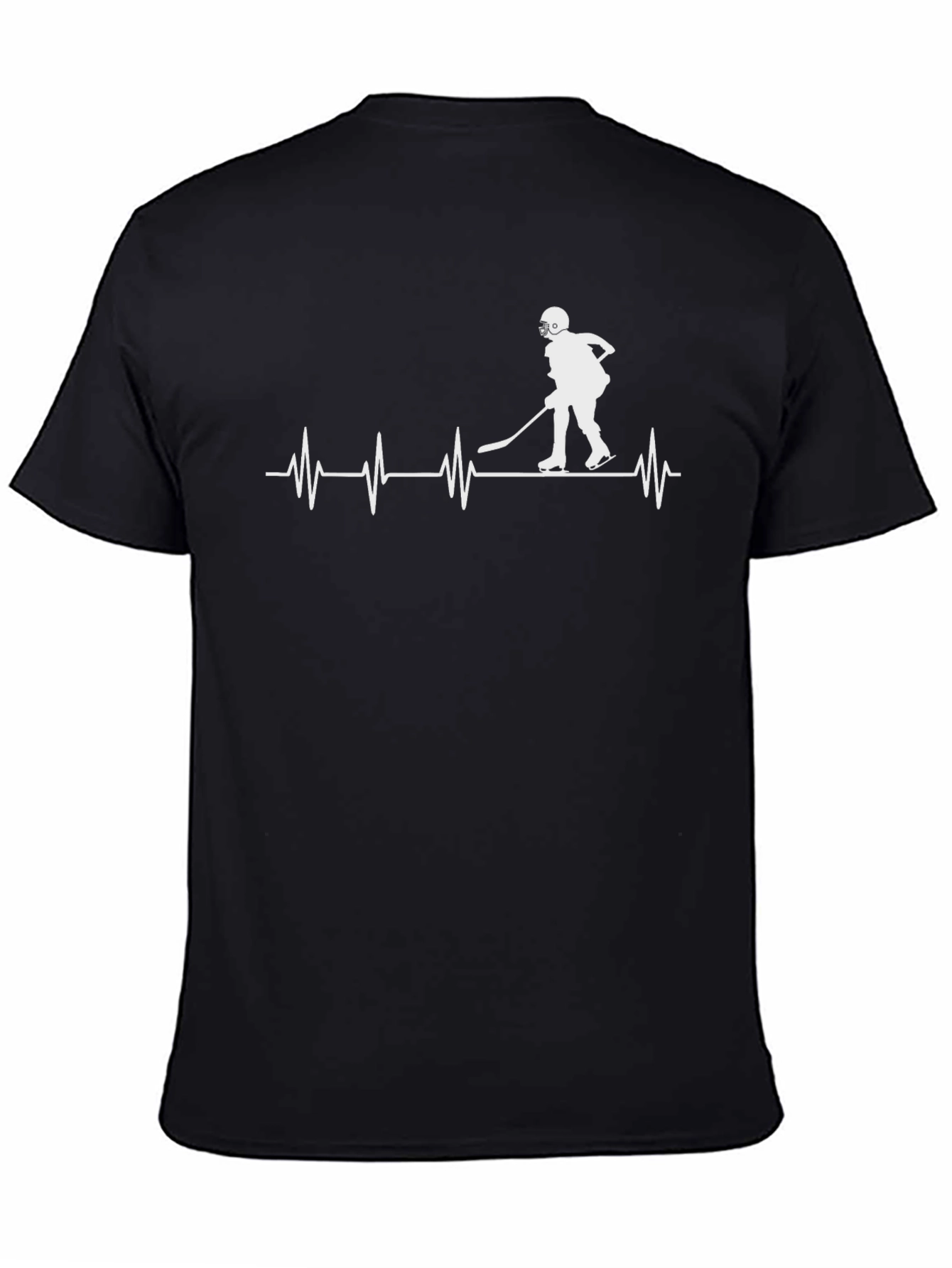 Hockey Heartbeat T-Shirt - Black