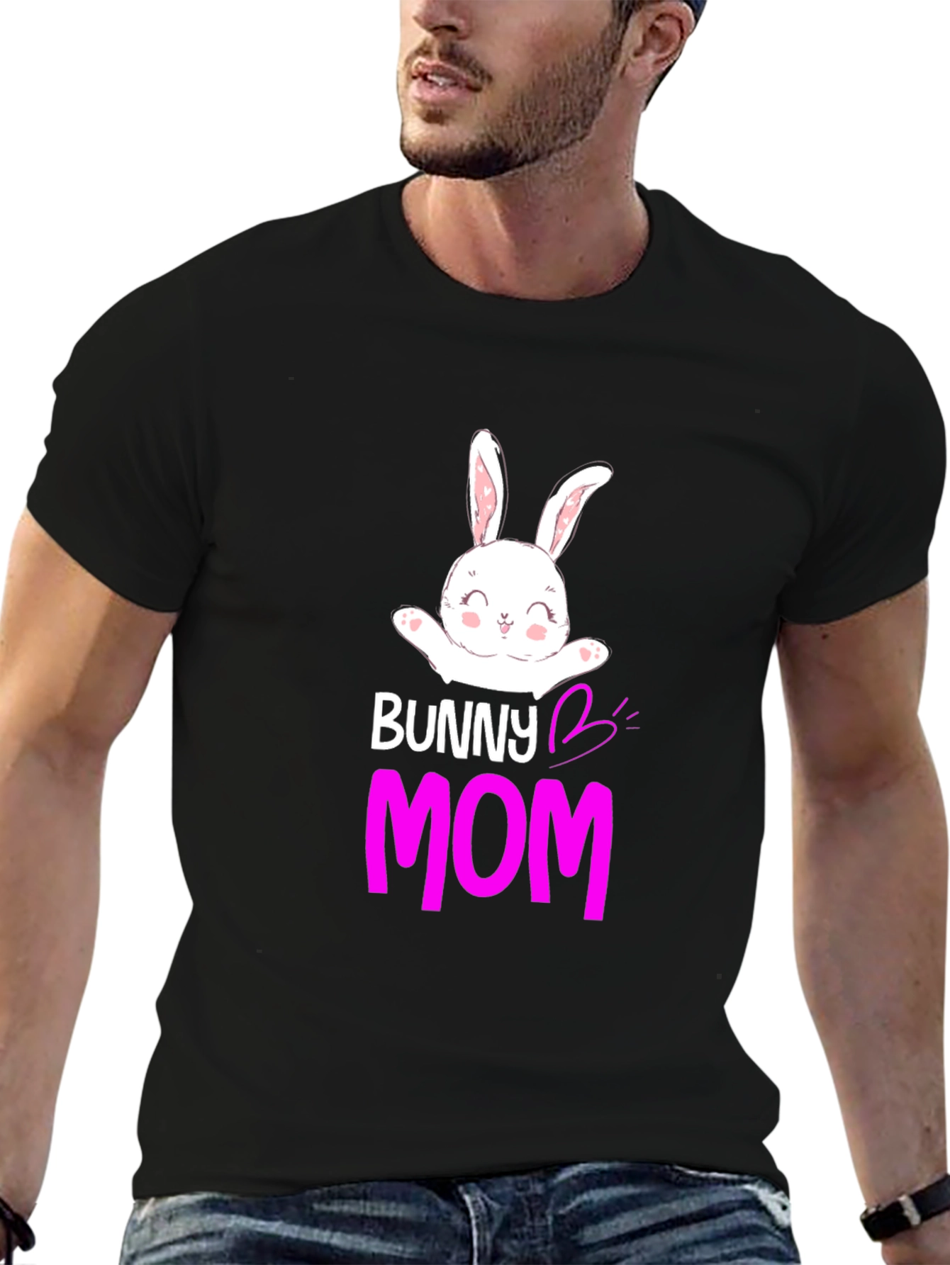 Bunny Mom Graphic Tee - Easter Womens T-Shirt
