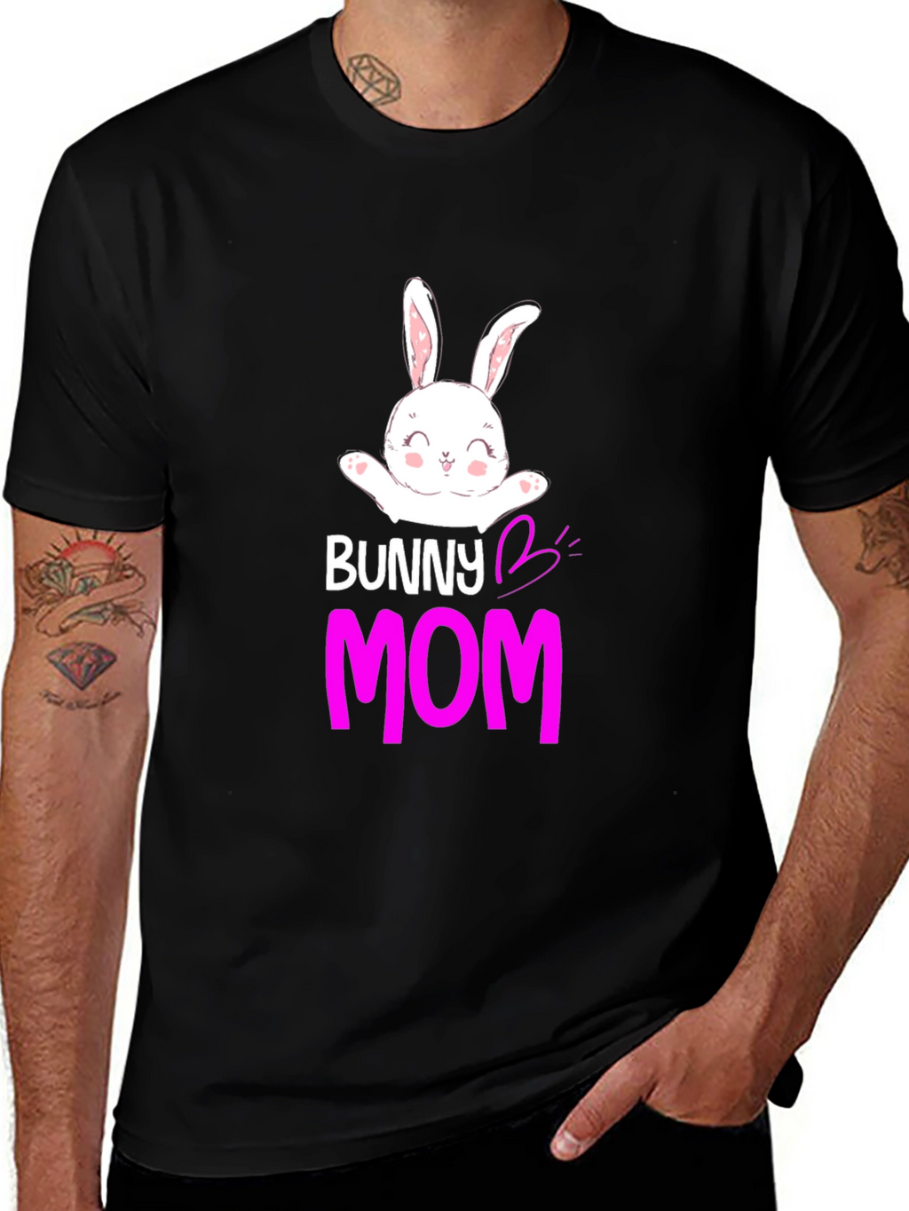Bunny Mom Graphic Tee - Easter Womens T-Shirt