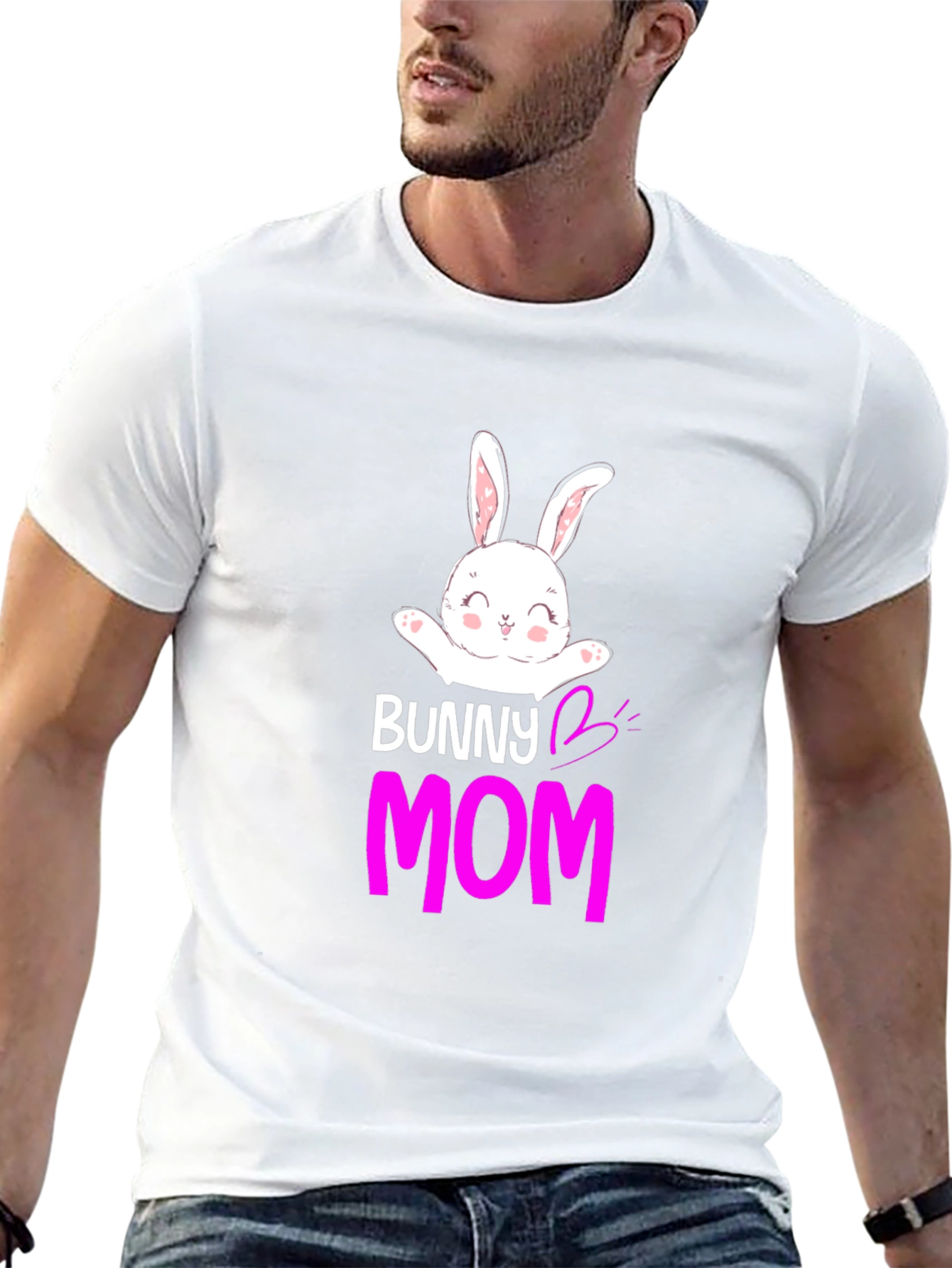 Bunny Mom Graphic Tee - Easter Womens T-Shirt