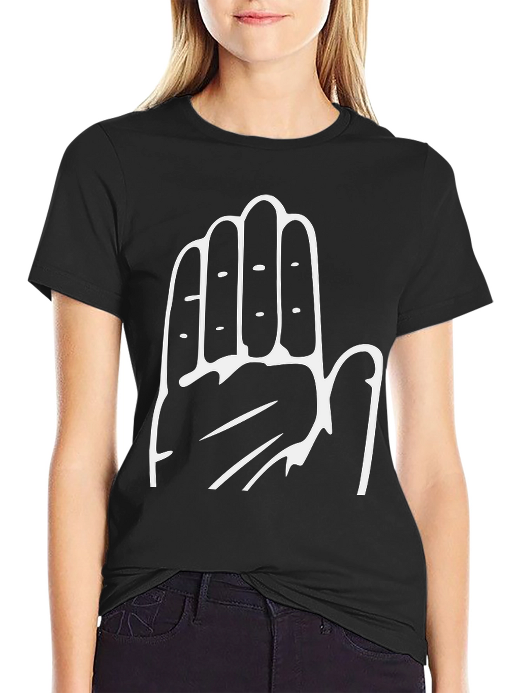 Hand Print Graphic T-Shirt - Stylish Casual Wear