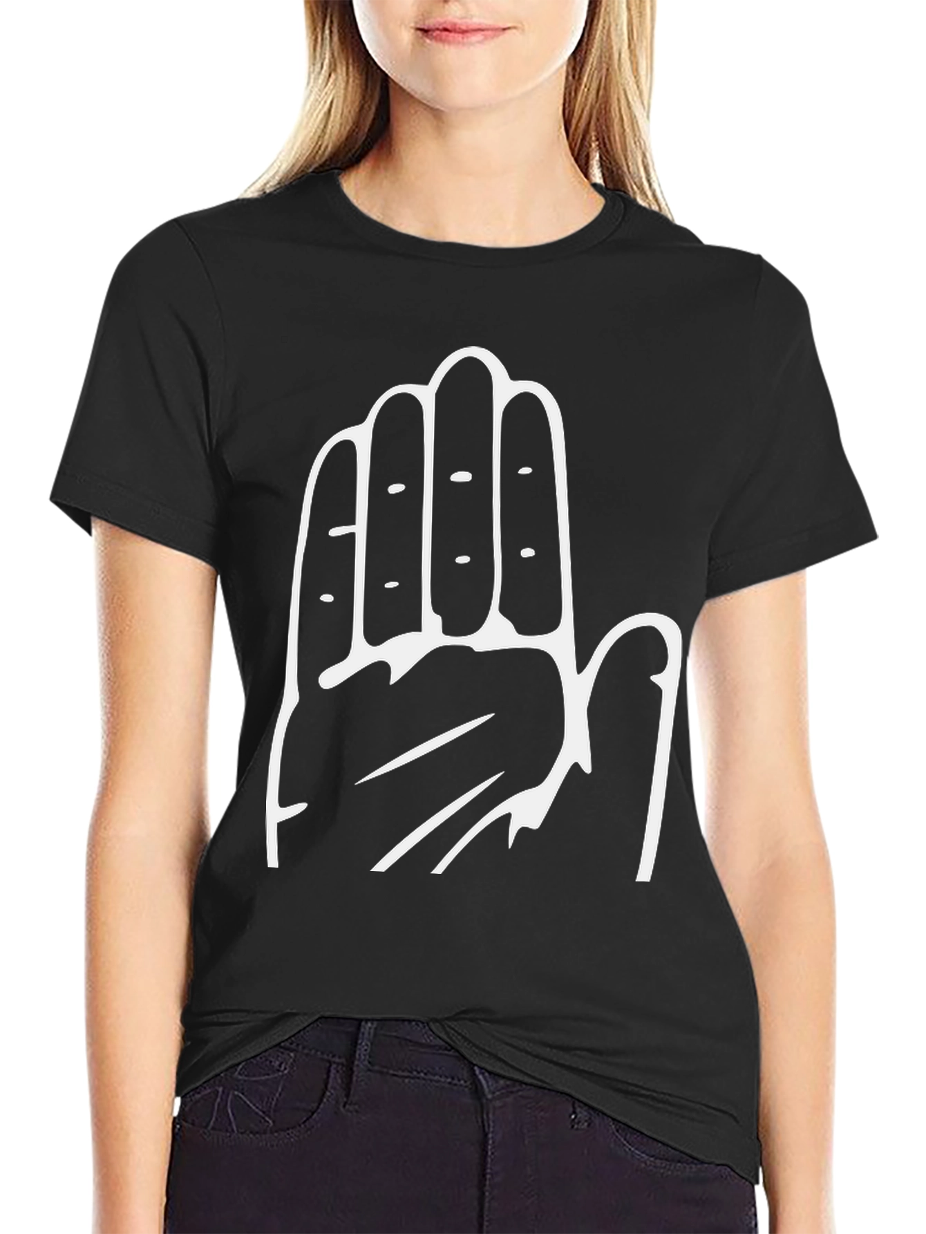 Hand Print Graphic T-Shirt - Stylish Casual Wear