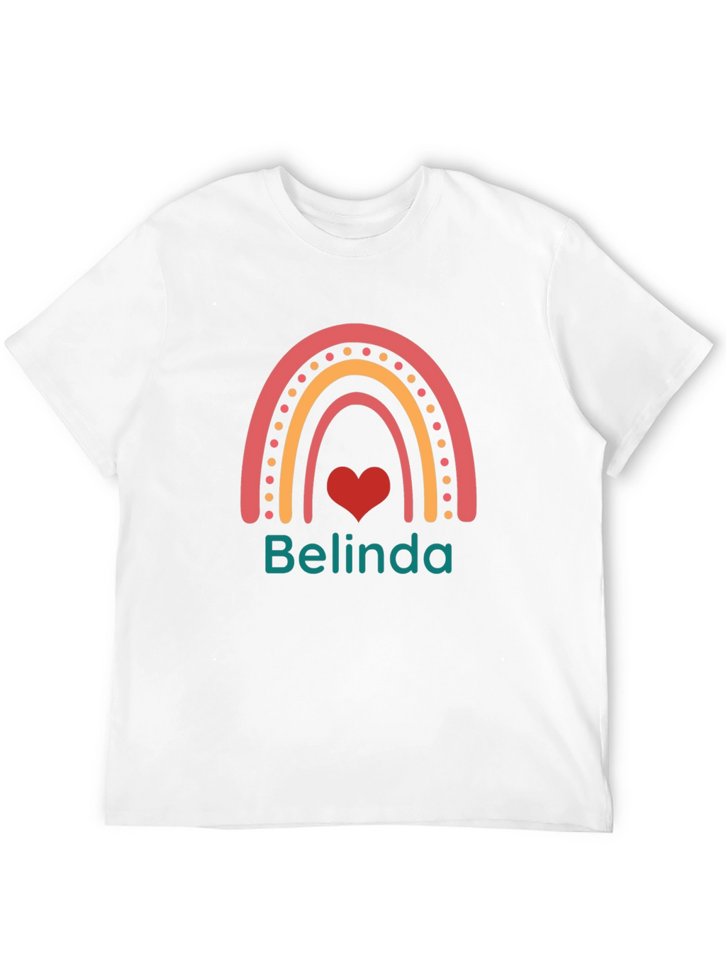 Rainbow Belinda Personalized Black T-Shirt