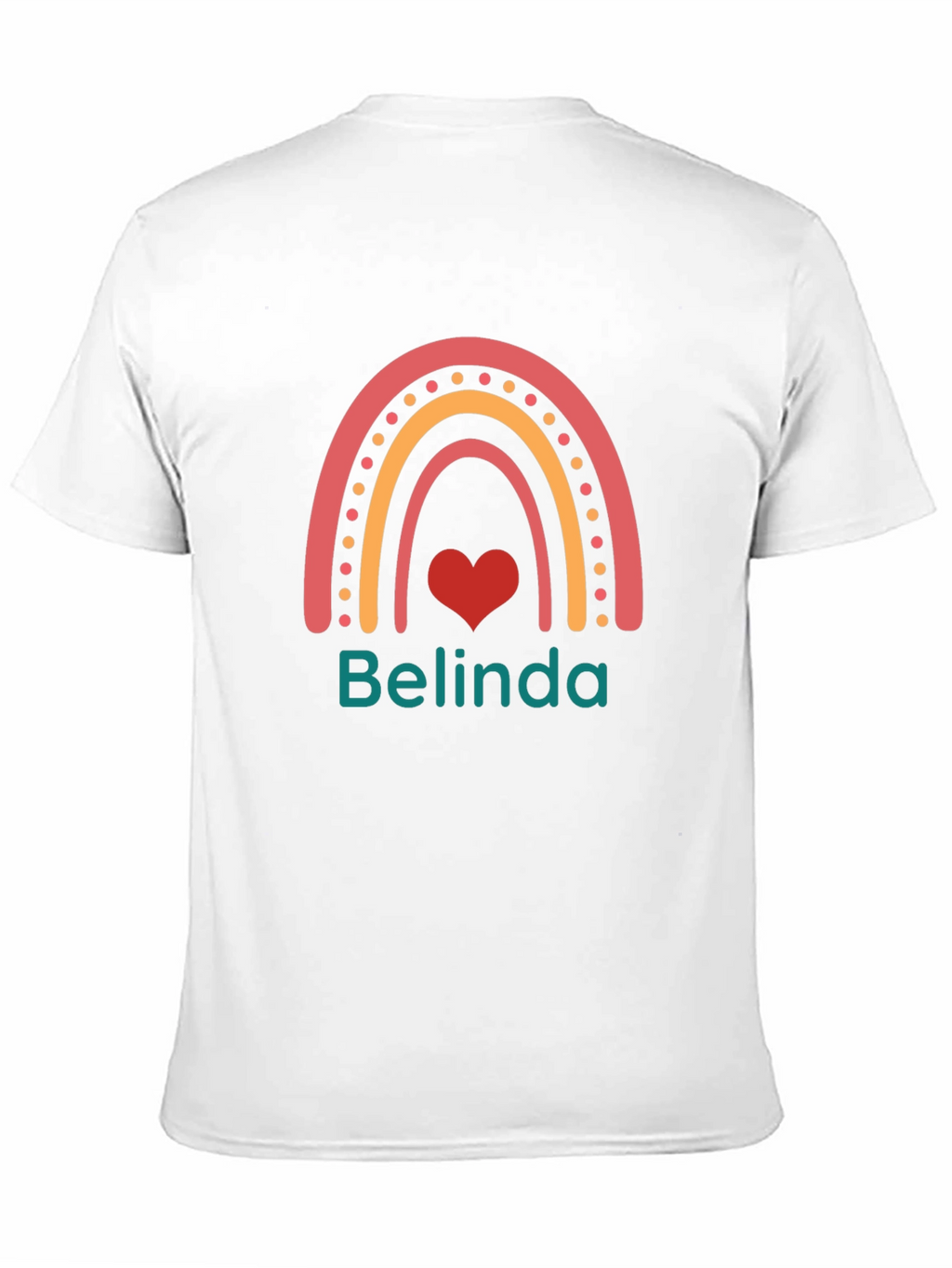 Rainbow Belinda Personalized Black T-Shirt
