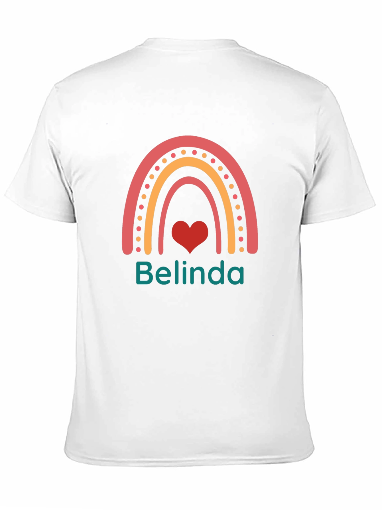 Rainbow Belinda Personalized Black T-Shirt