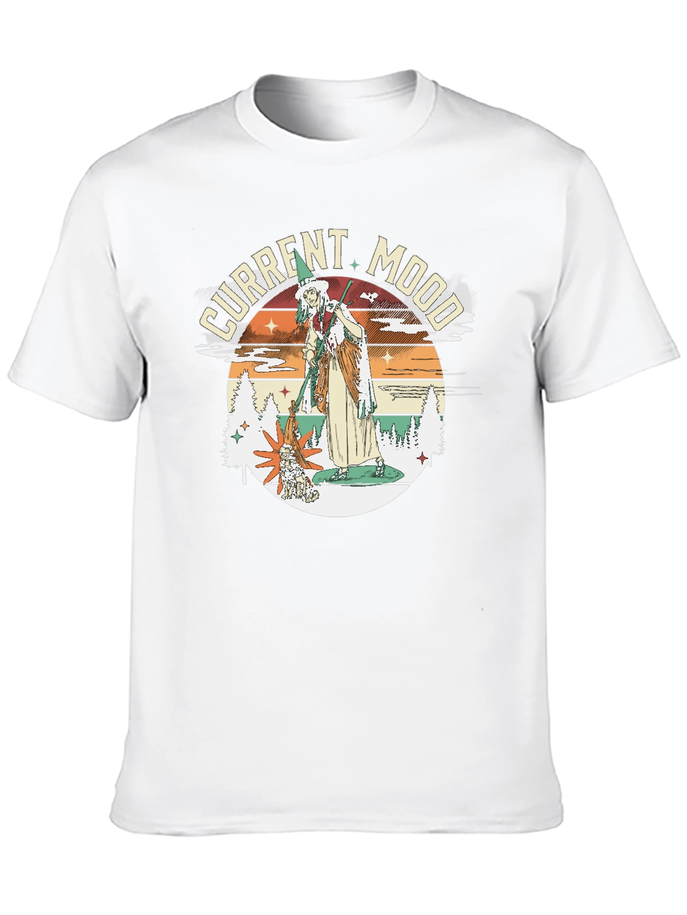 Current Mood Witch Graphic Tee - Unisex Black T-Shirt