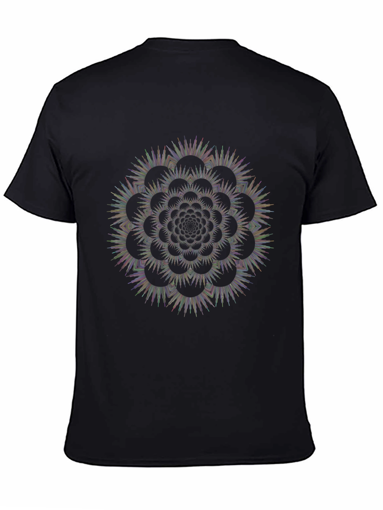 Cosmic Mandala Graphic Tee - Black T-Shirt