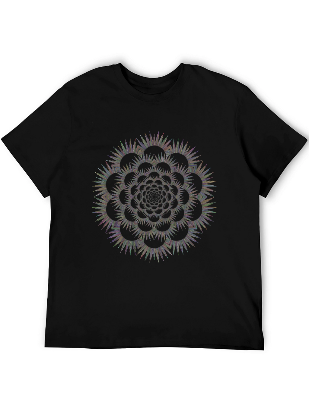 Cosmic Mandala Graphic Tee - Black T-Shirt