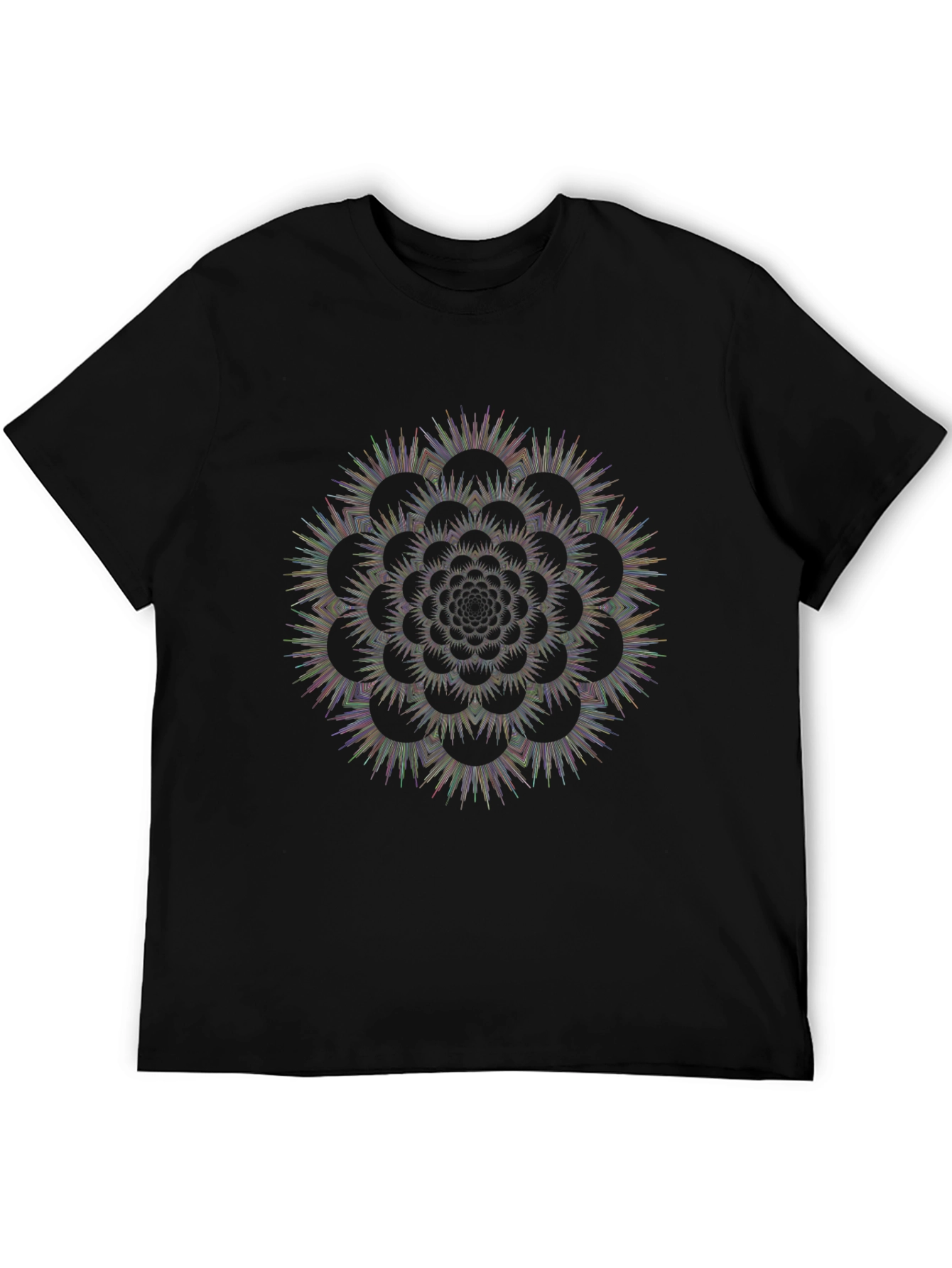 Cosmic Mandala Graphic Tee - Black T-Shirt