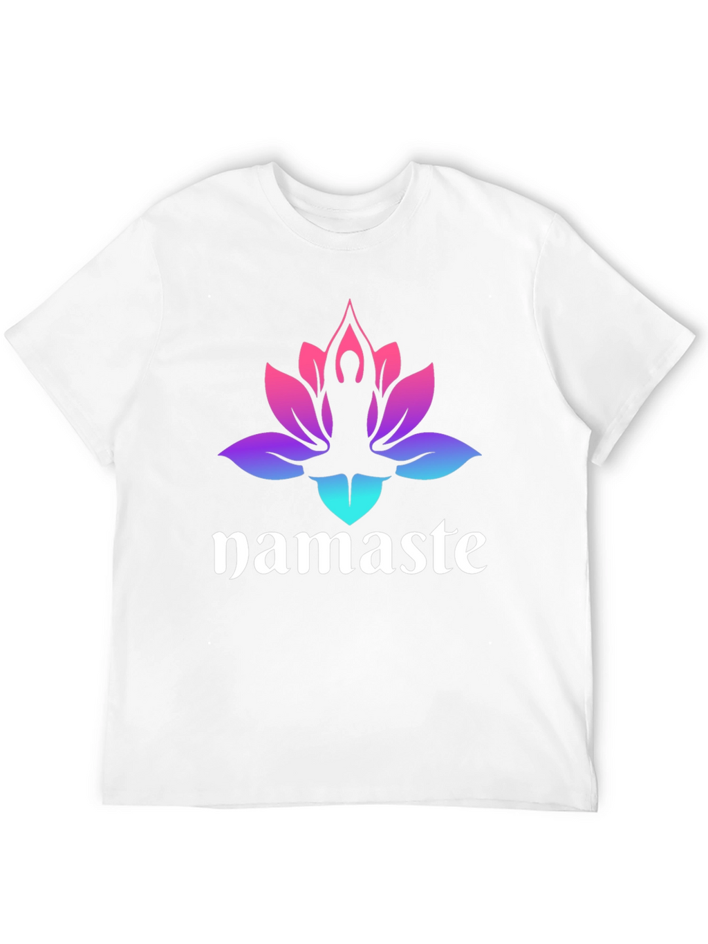 Namaste Lotus Yoga T-Shirt - Gradient Design