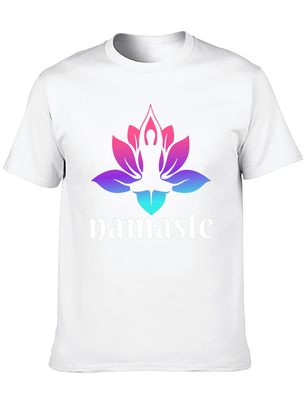 Namaste Lotus Yoga T-Shirt - Gradient Design