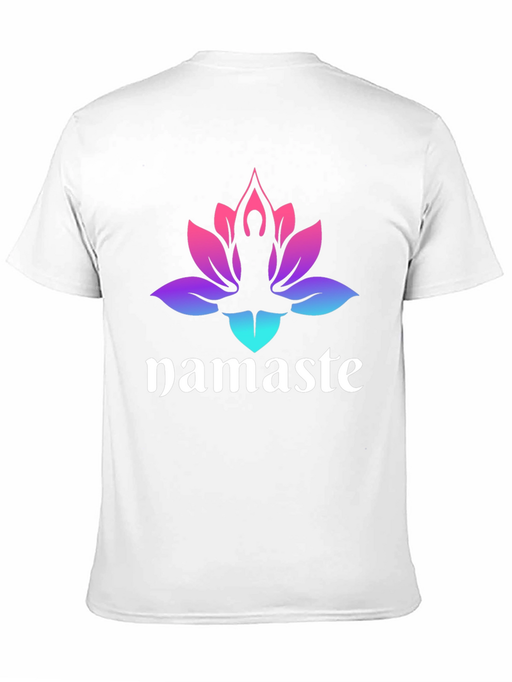 Namaste Lotus Yoga T-Shirt - Gradient Design