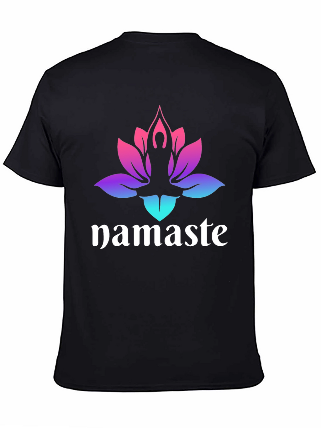 Namaste Lotus Yoga T-Shirt - Gradient Design