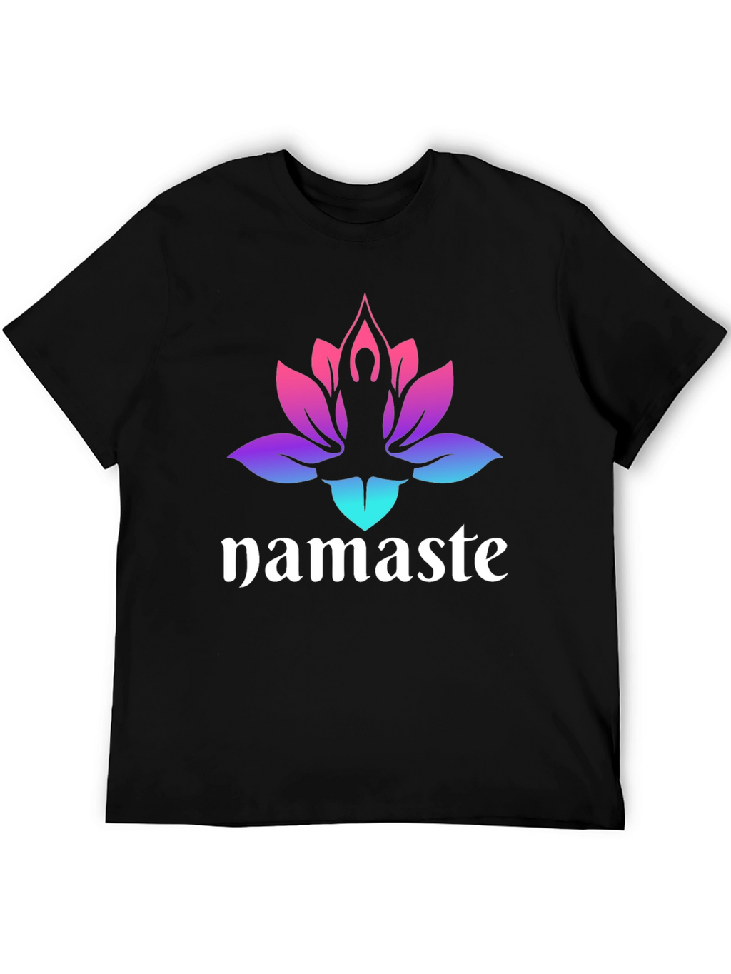 Namaste Lotus Yoga T-Shirt - Gradient Design