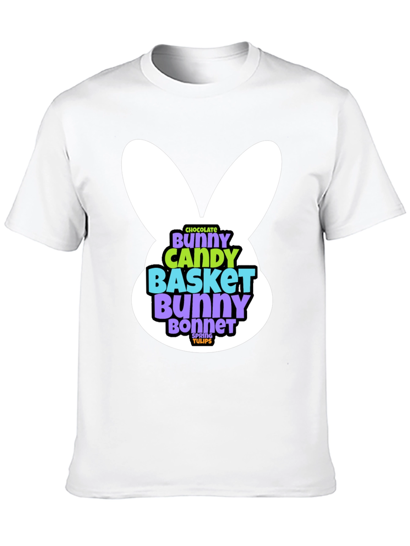 Easter Bunny T-Shirt - Chocolate Candy Basket Design