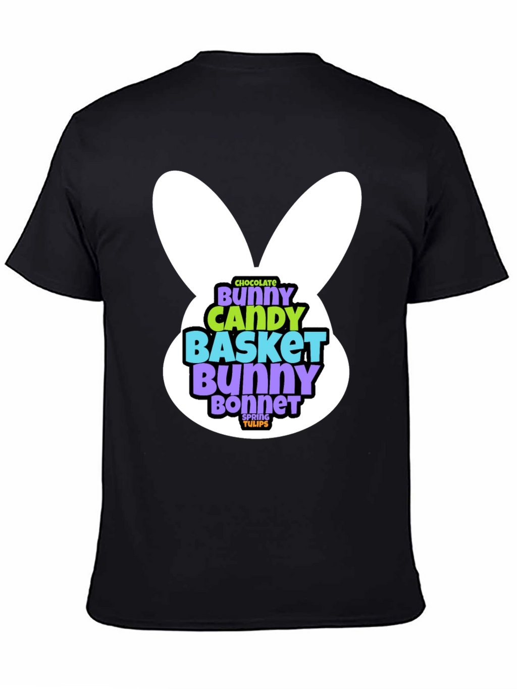 Easter Bunny T-Shirt - Chocolate Candy Basket Design