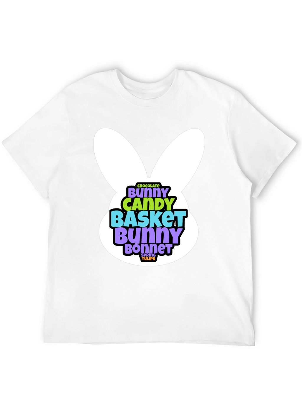 Easter Bunny T-Shirt - Chocolate Candy Basket Design