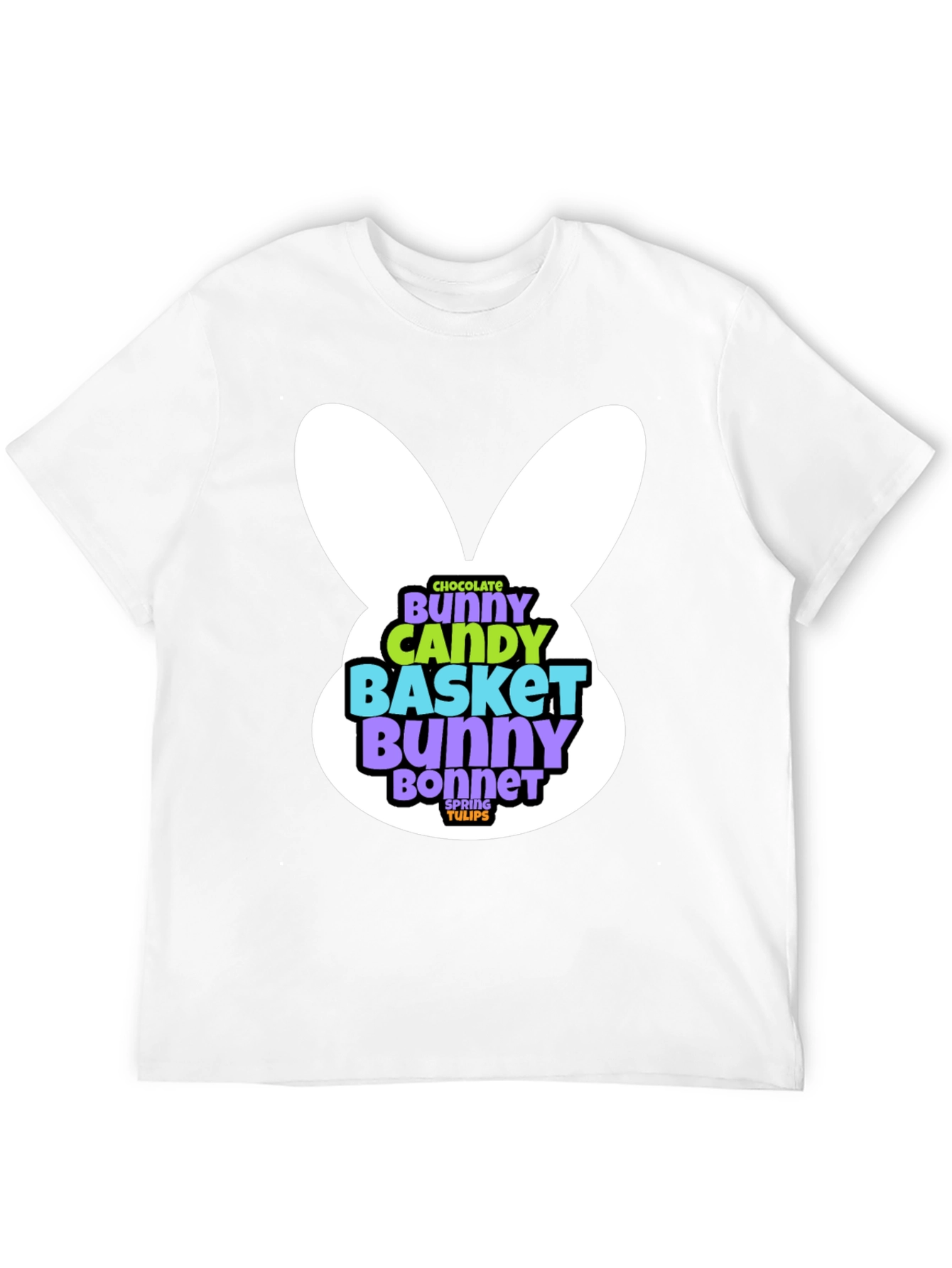 Easter Bunny T-Shirt - Chocolate Candy Basket Design