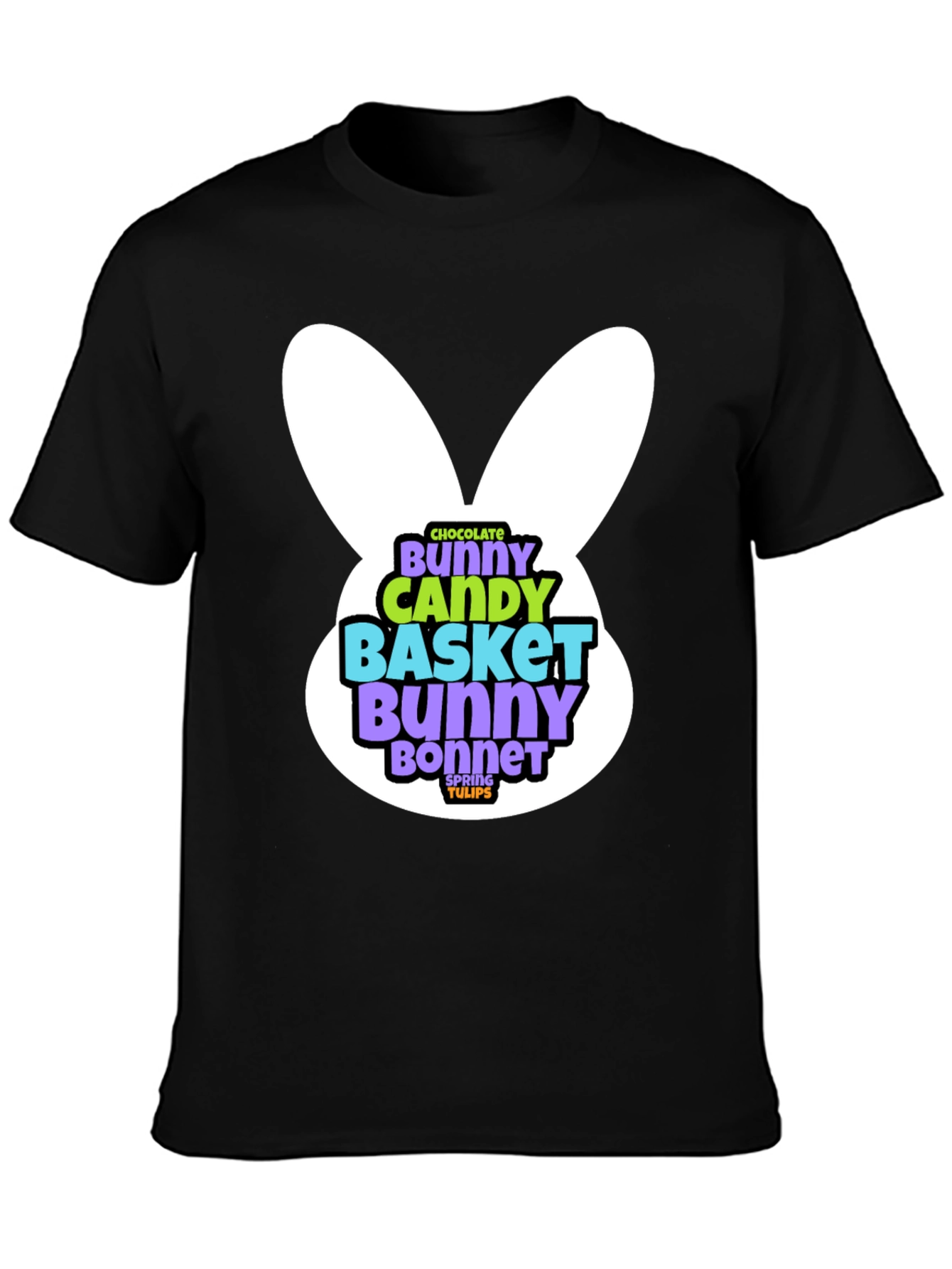 Easter Bunny T-Shirt - Chocolate Candy Basket Design