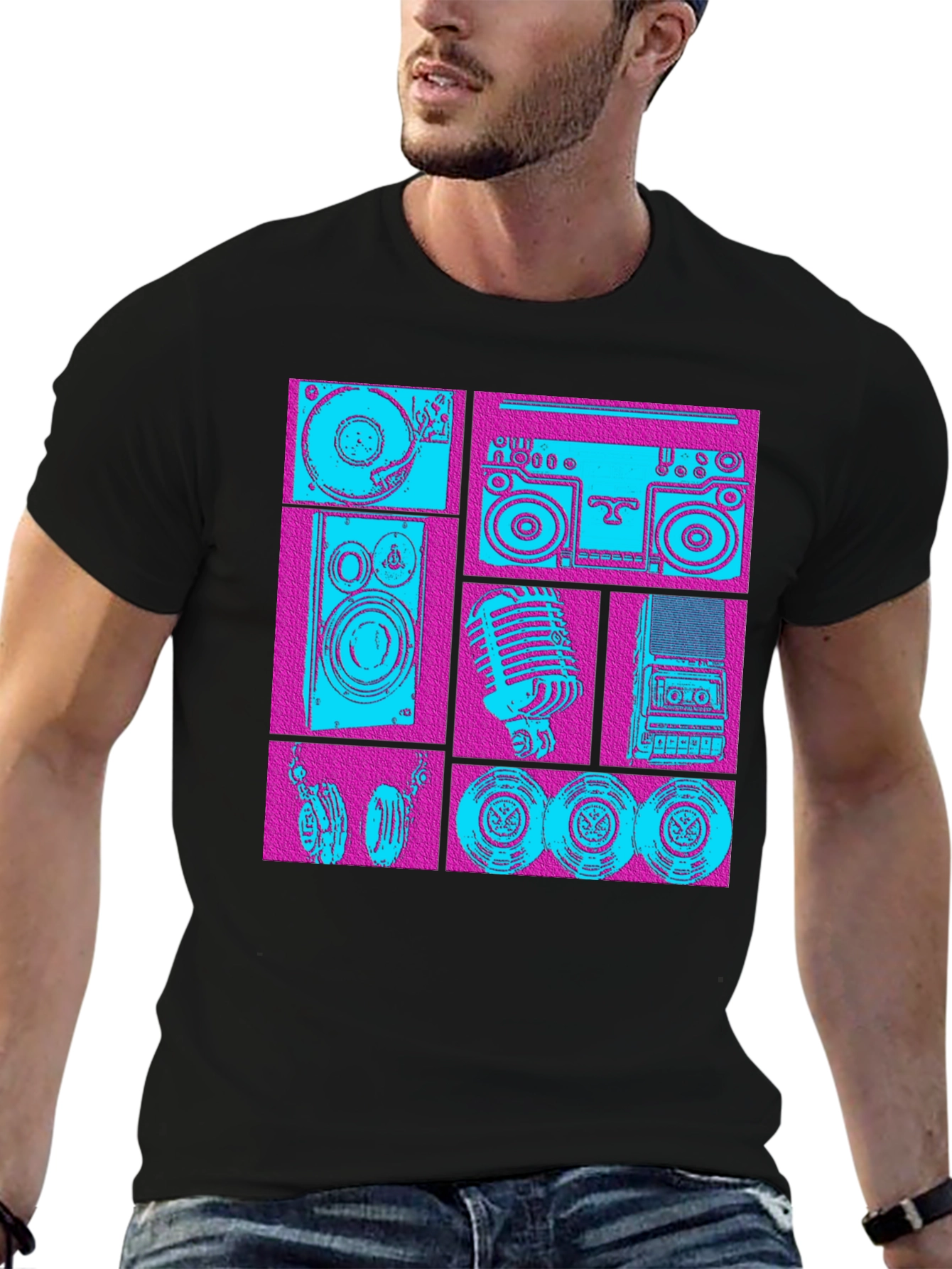 Retro Music Graphic T-Shirt