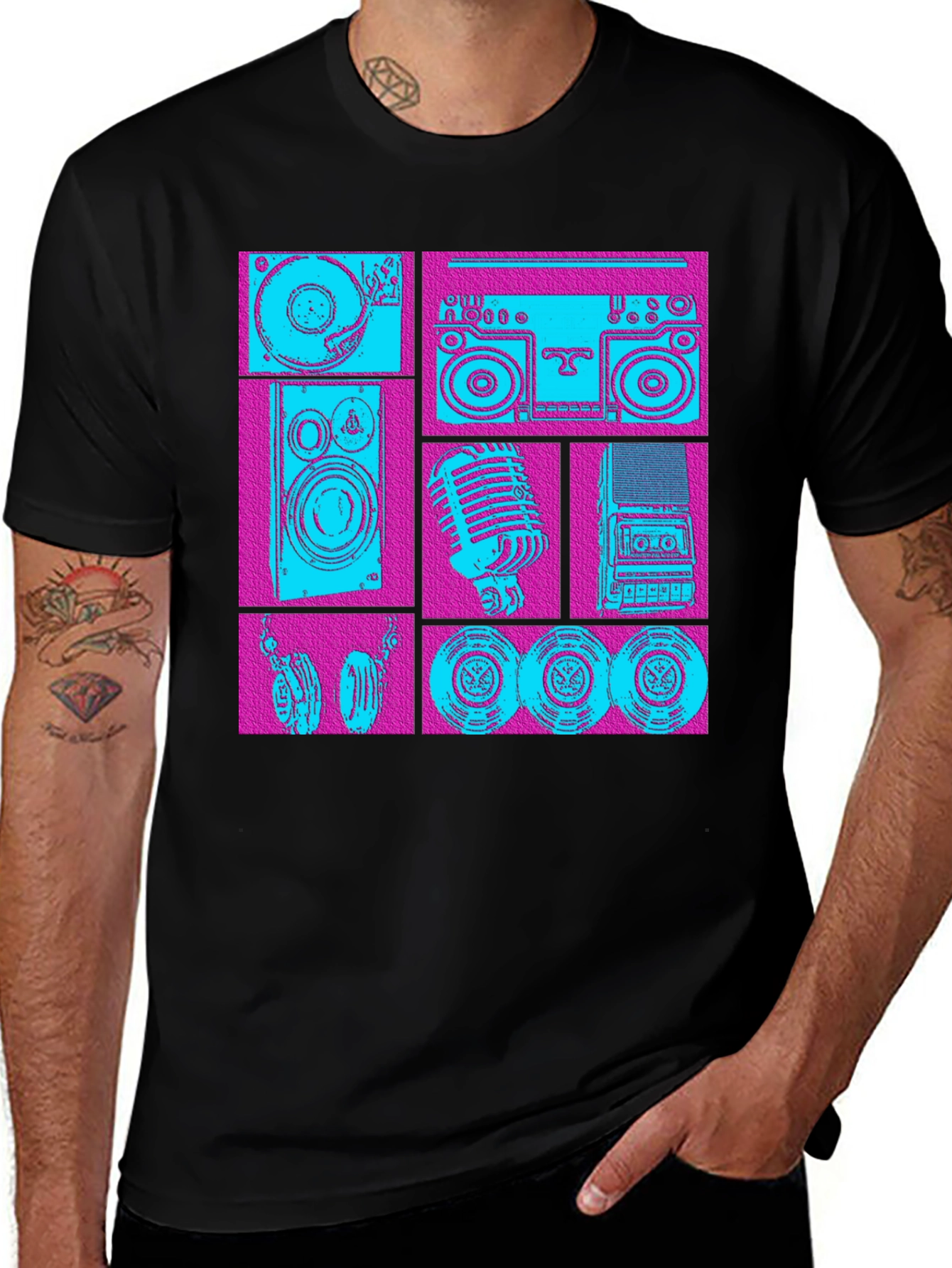Retro Music Graphic T-Shirt