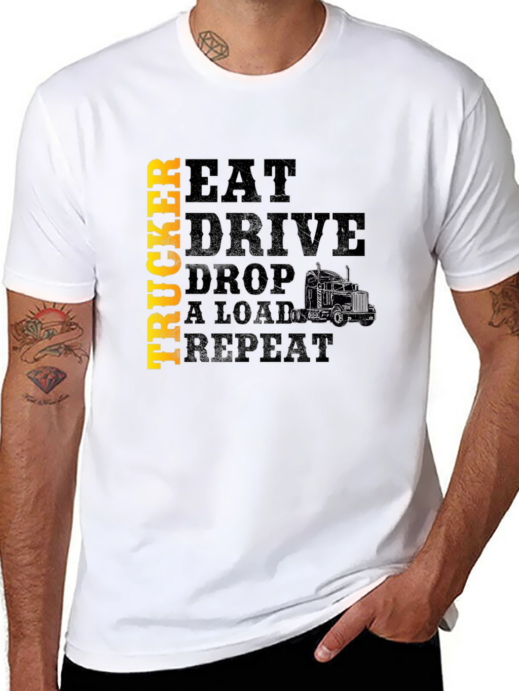 Trucker Eat Drive Drop a Load T-Shirt