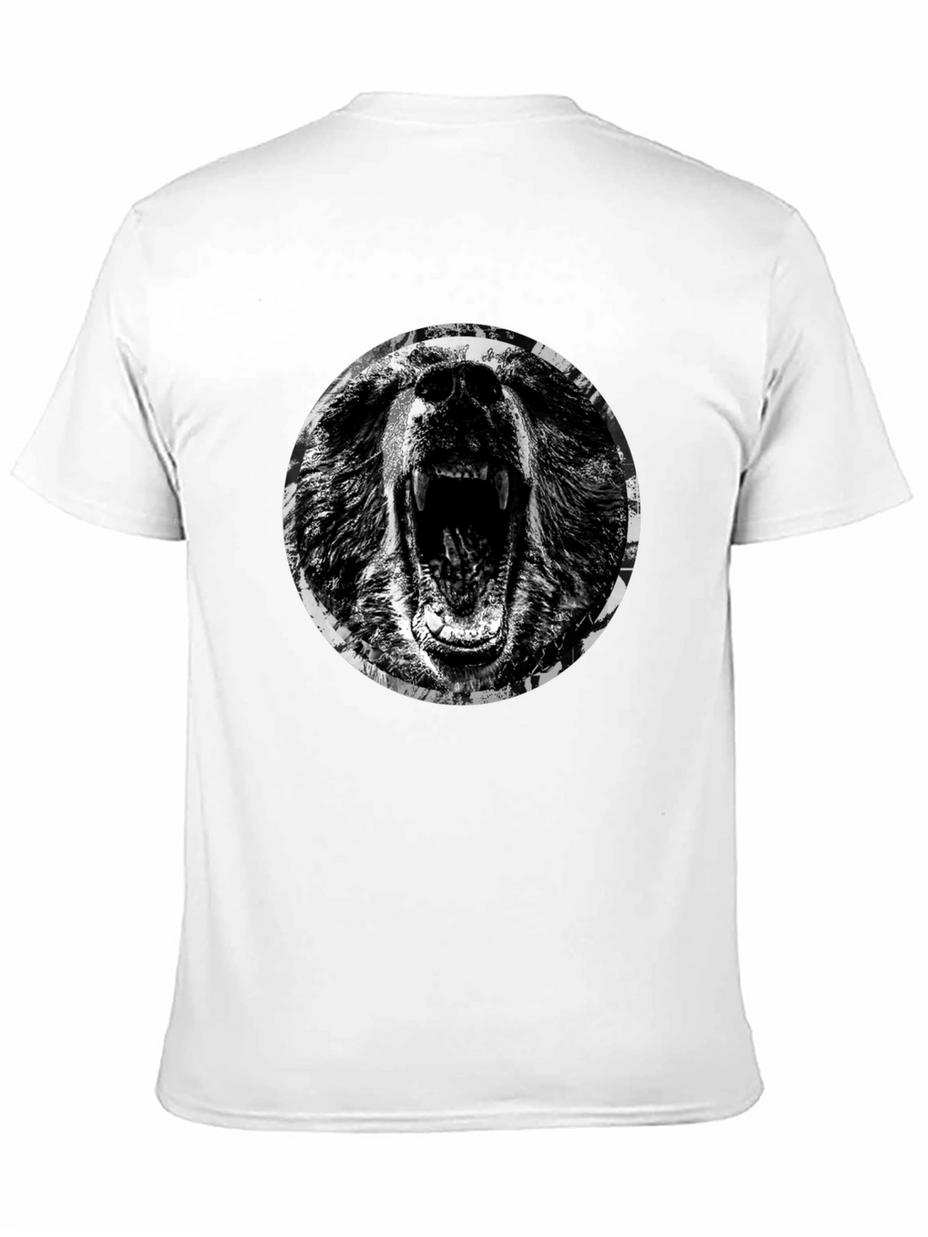 Roaring Bear Graphic T-Shirt - Black Cotton Tee