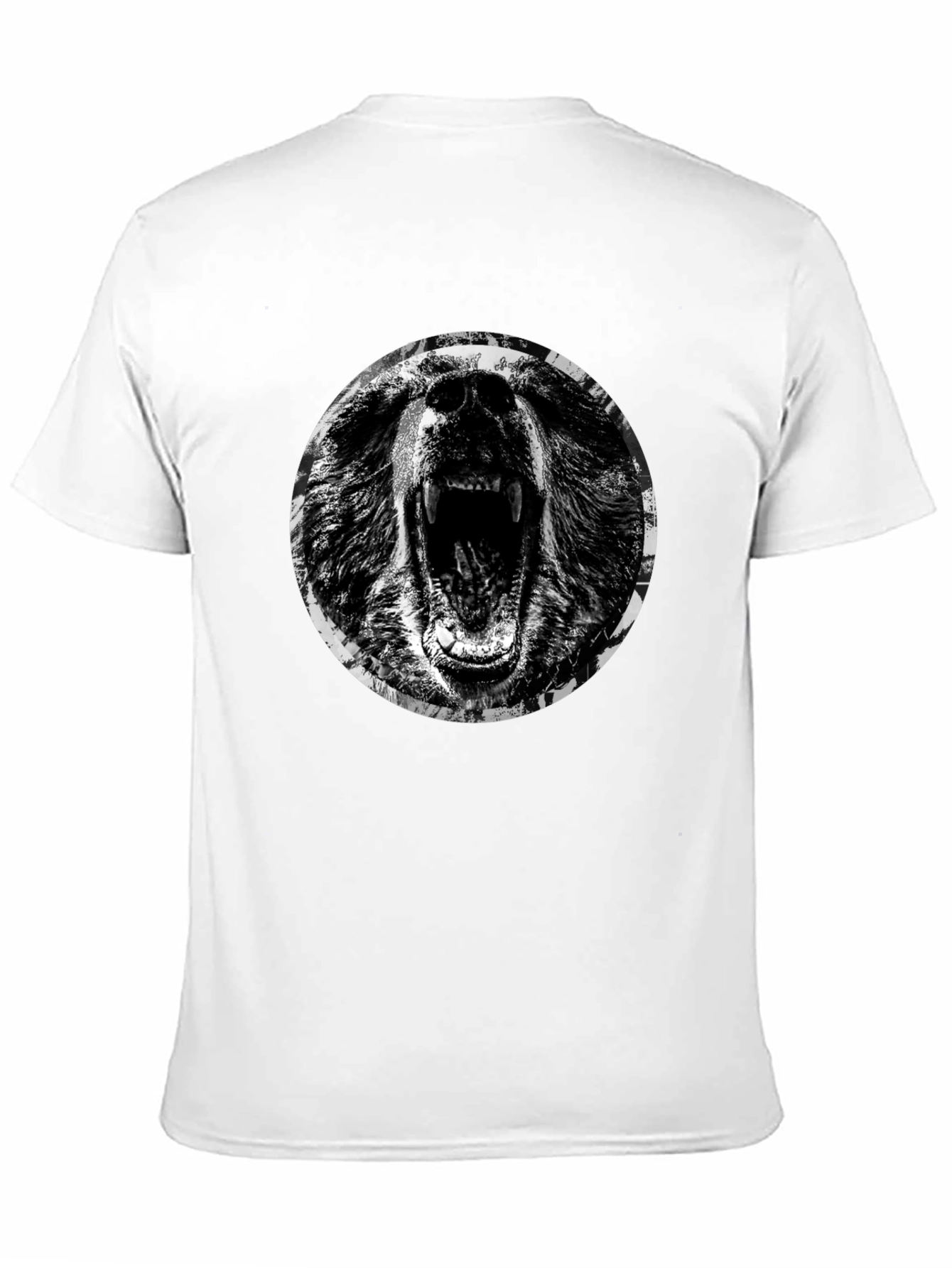 Roaring Bear Graphic T-Shirt - Black Cotton Tee