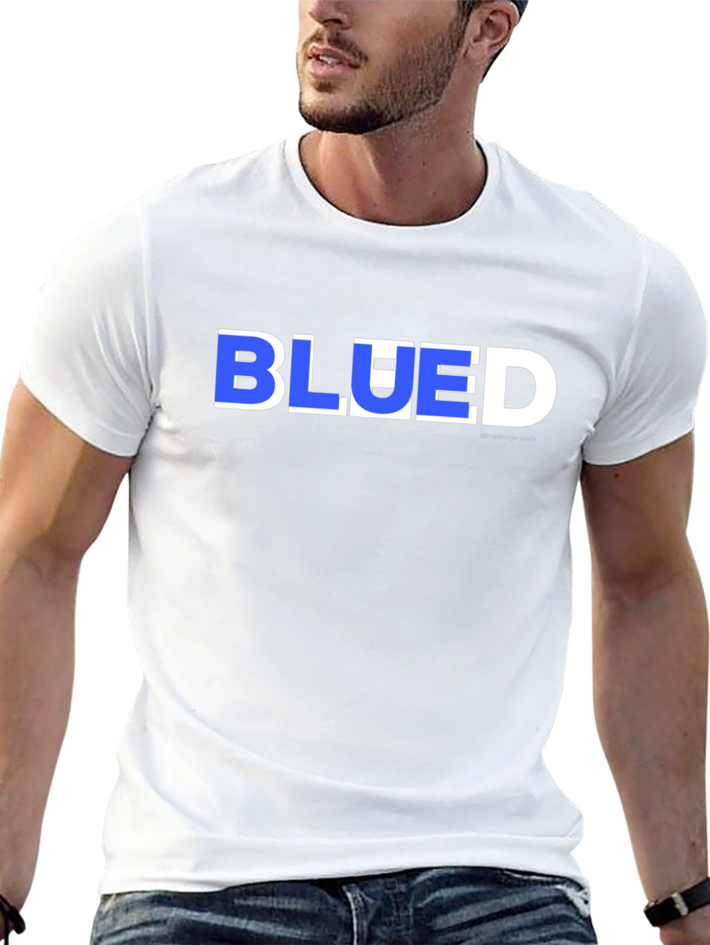 Blued Mens Graphic T-Shirt - Black