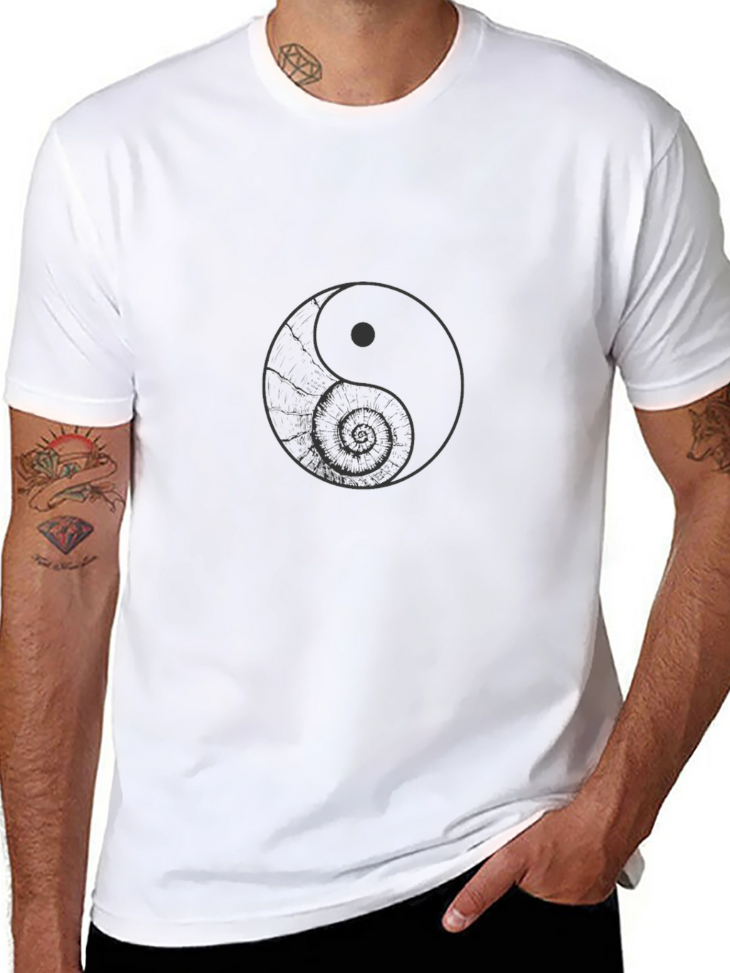 Yin and Yang Graphic Tee - Classic Black T-Shirt