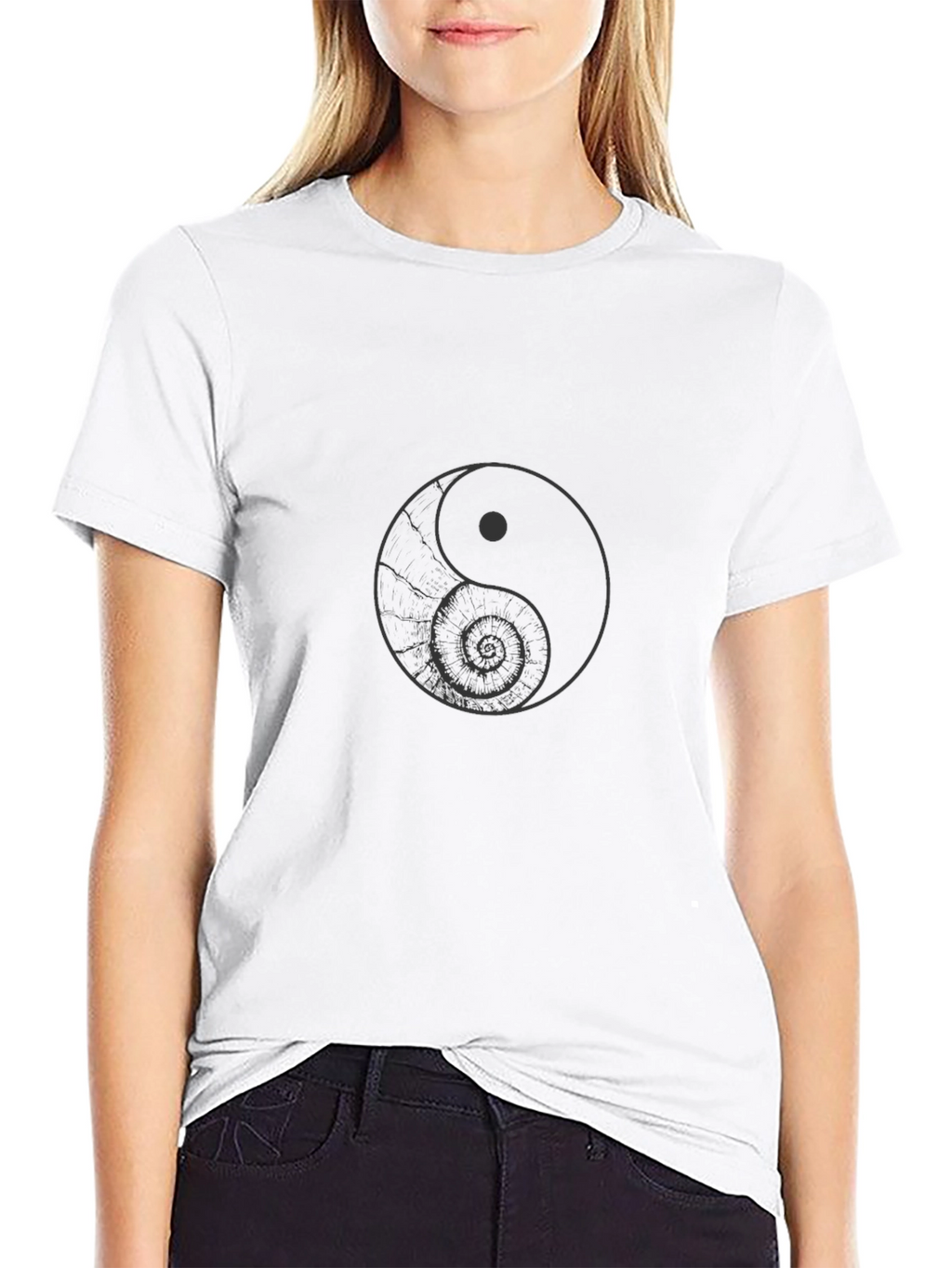 Yin and Yang Graphic Tee - Classic Black T-Shirt