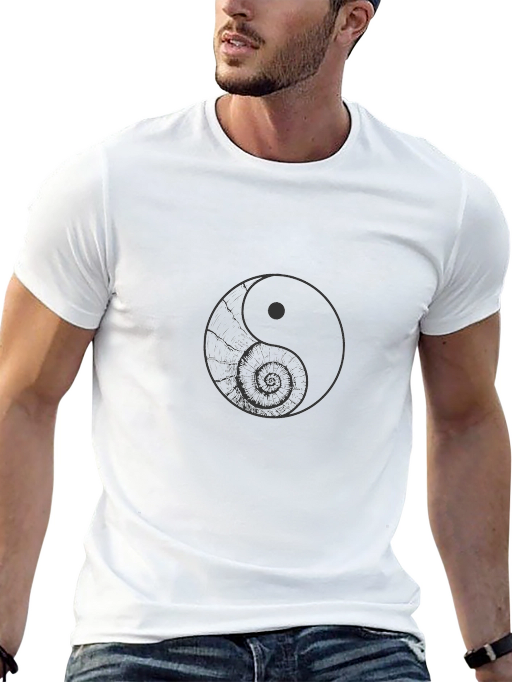Yin and Yang Graphic Tee - Classic Black T-Shirt