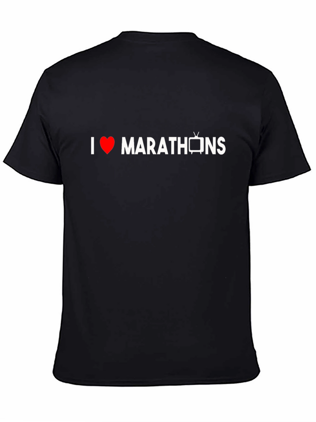 I Heart TV Marathons Black Graphic Tee
