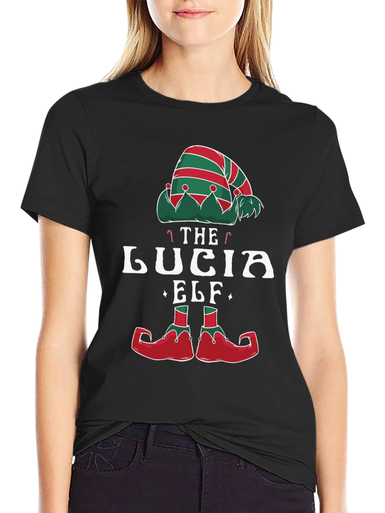 Lucia Elf T-Shirt - Festive Christmas Tee