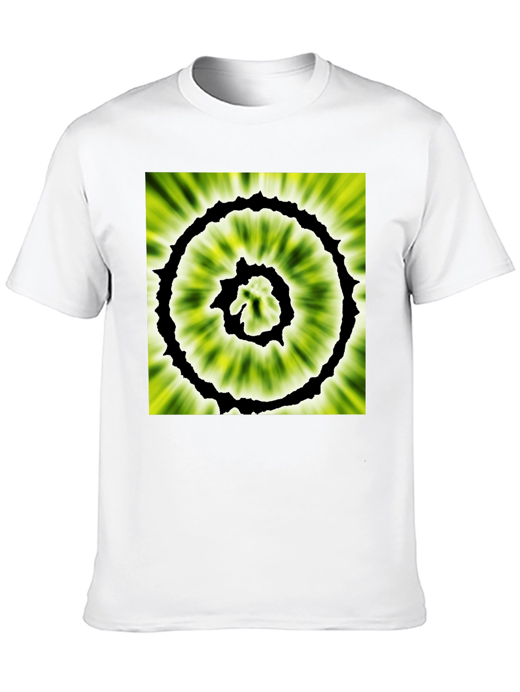 Abstract Spiral Graphic Black T-Shirt
