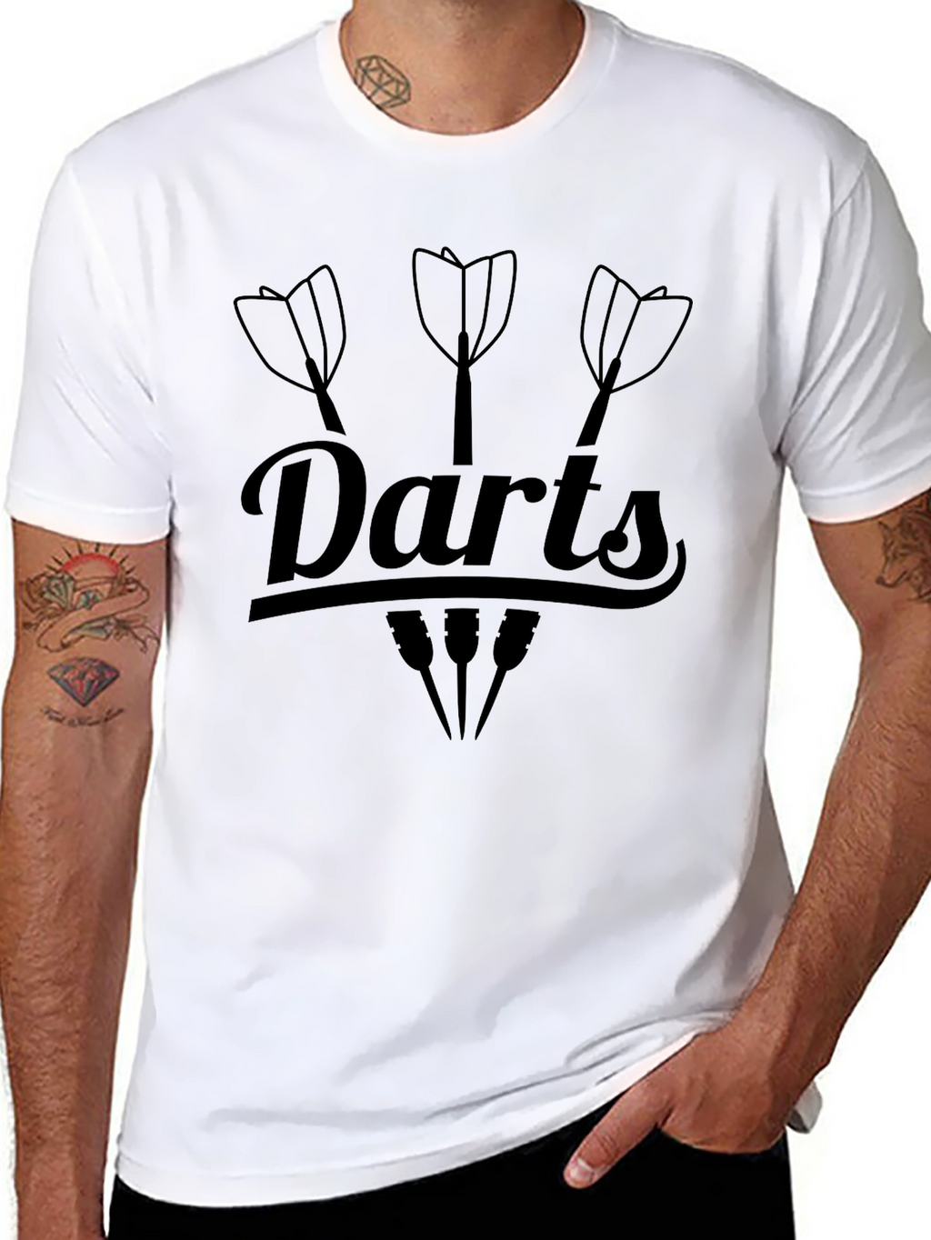 Darts Graphic Black T-Shirt