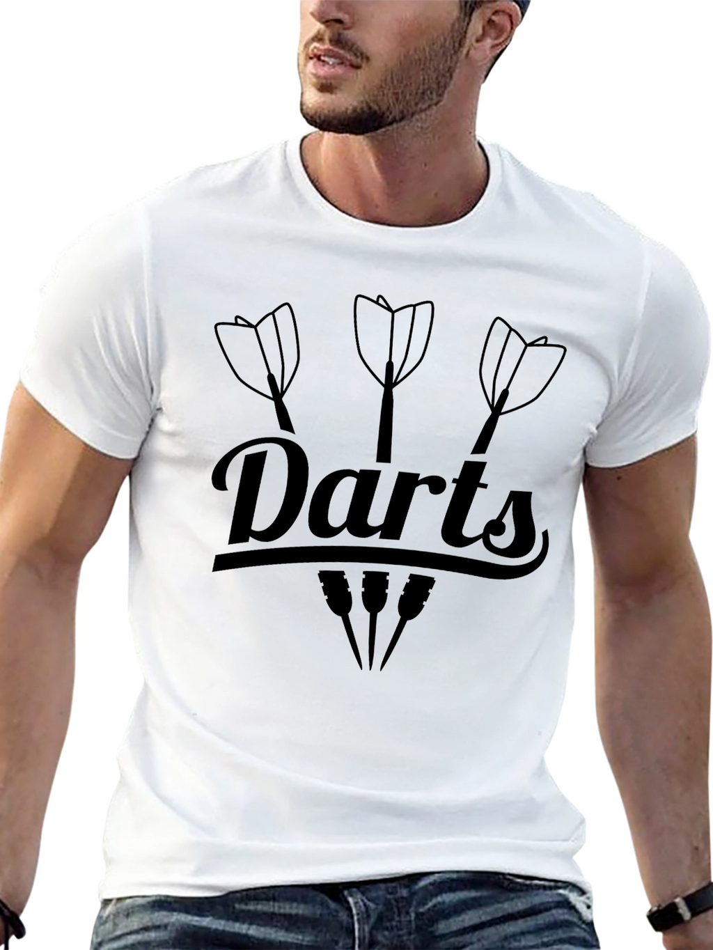 Darts Graphic Black T-Shirt