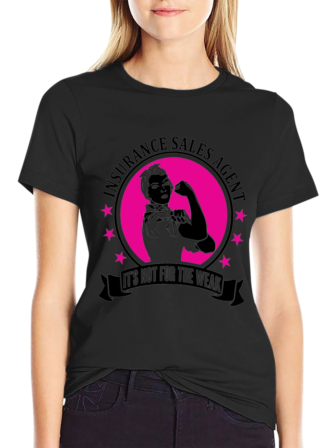 Insurance Sales Agent Strong Woman T-Shirt
