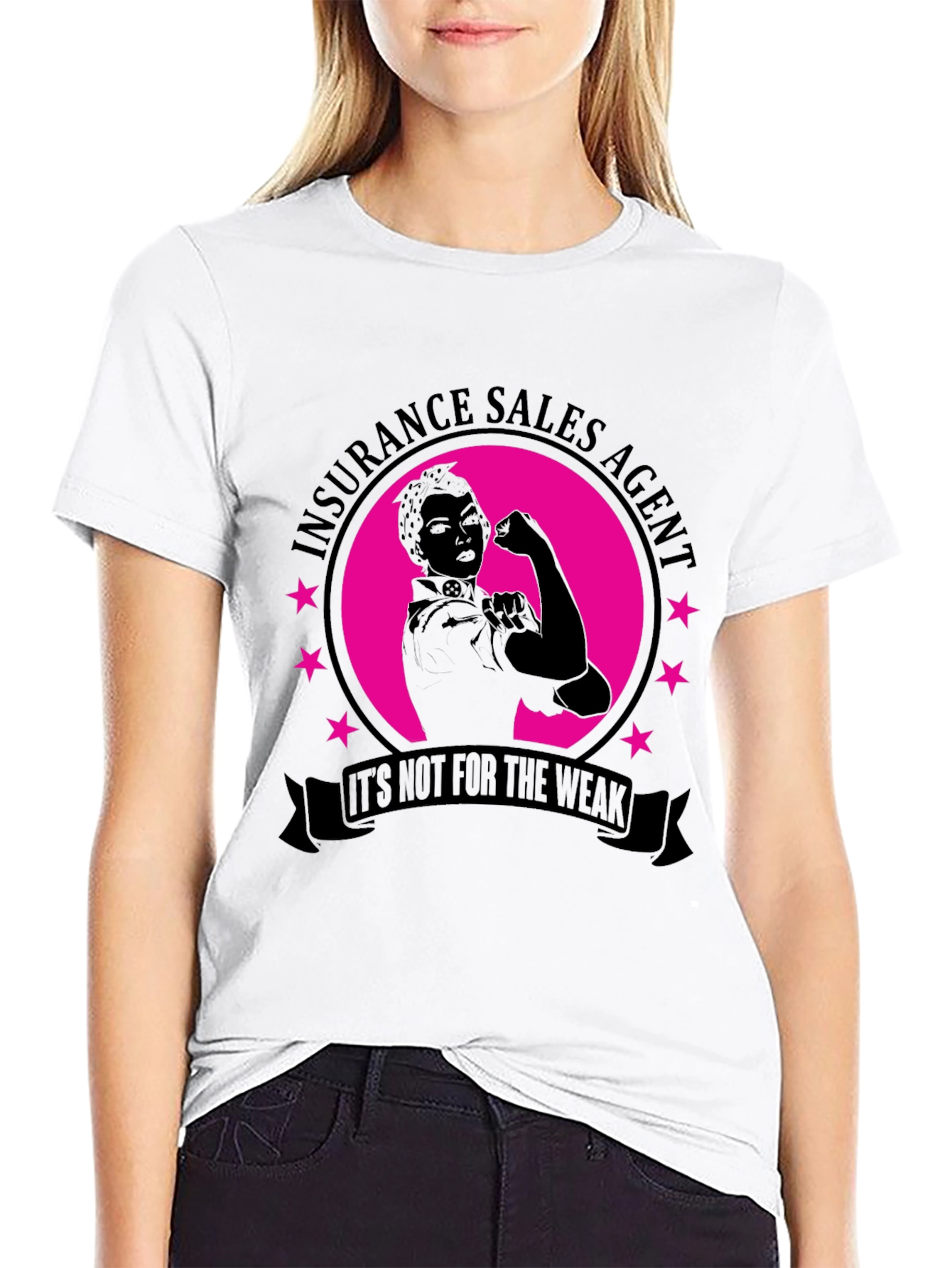 Insurance Sales Agent Strong Woman T-Shirt