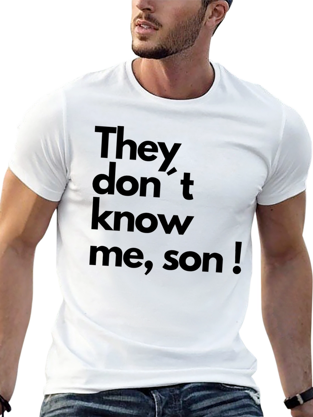 They Dont Know Me Son! Black Graphic Tee