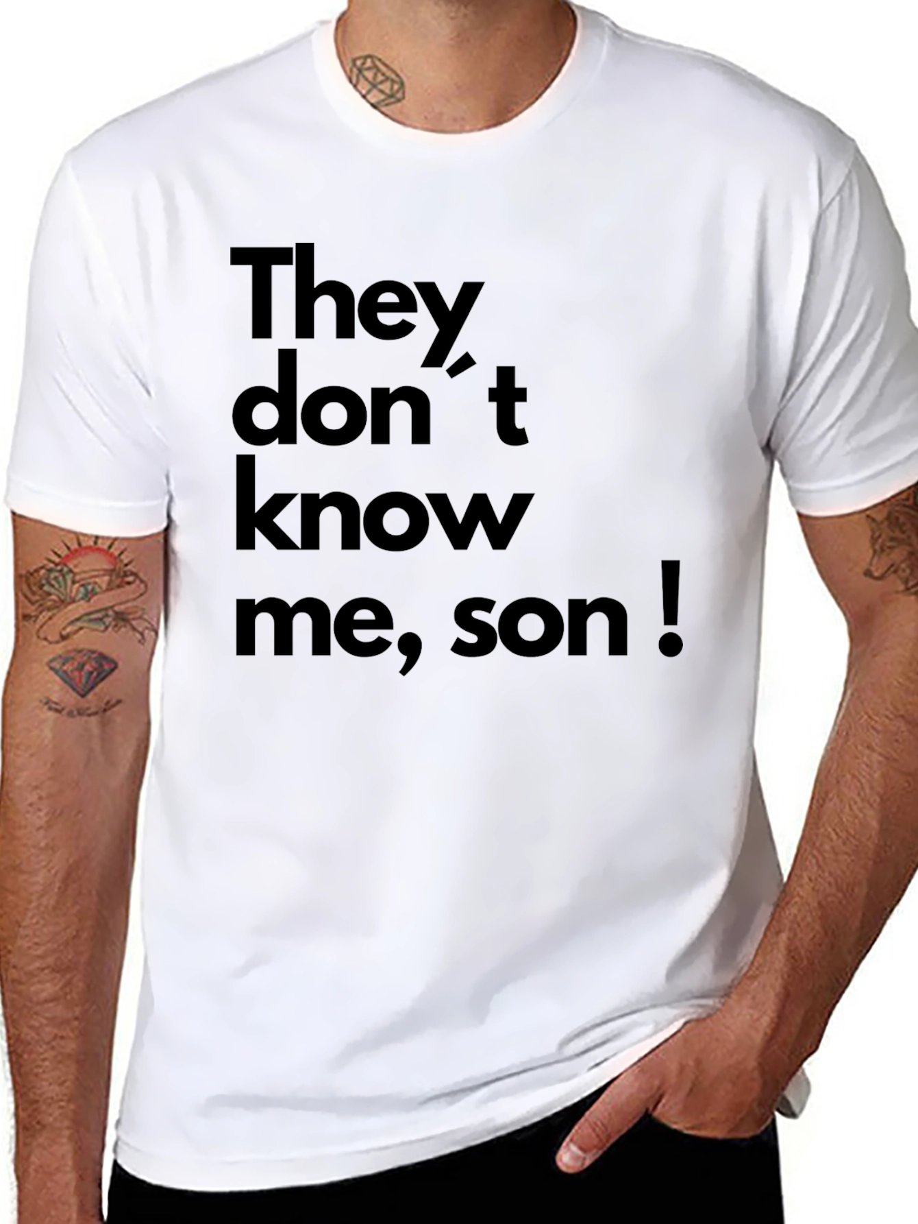 They Dont Know Me Son! Black Graphic Tee