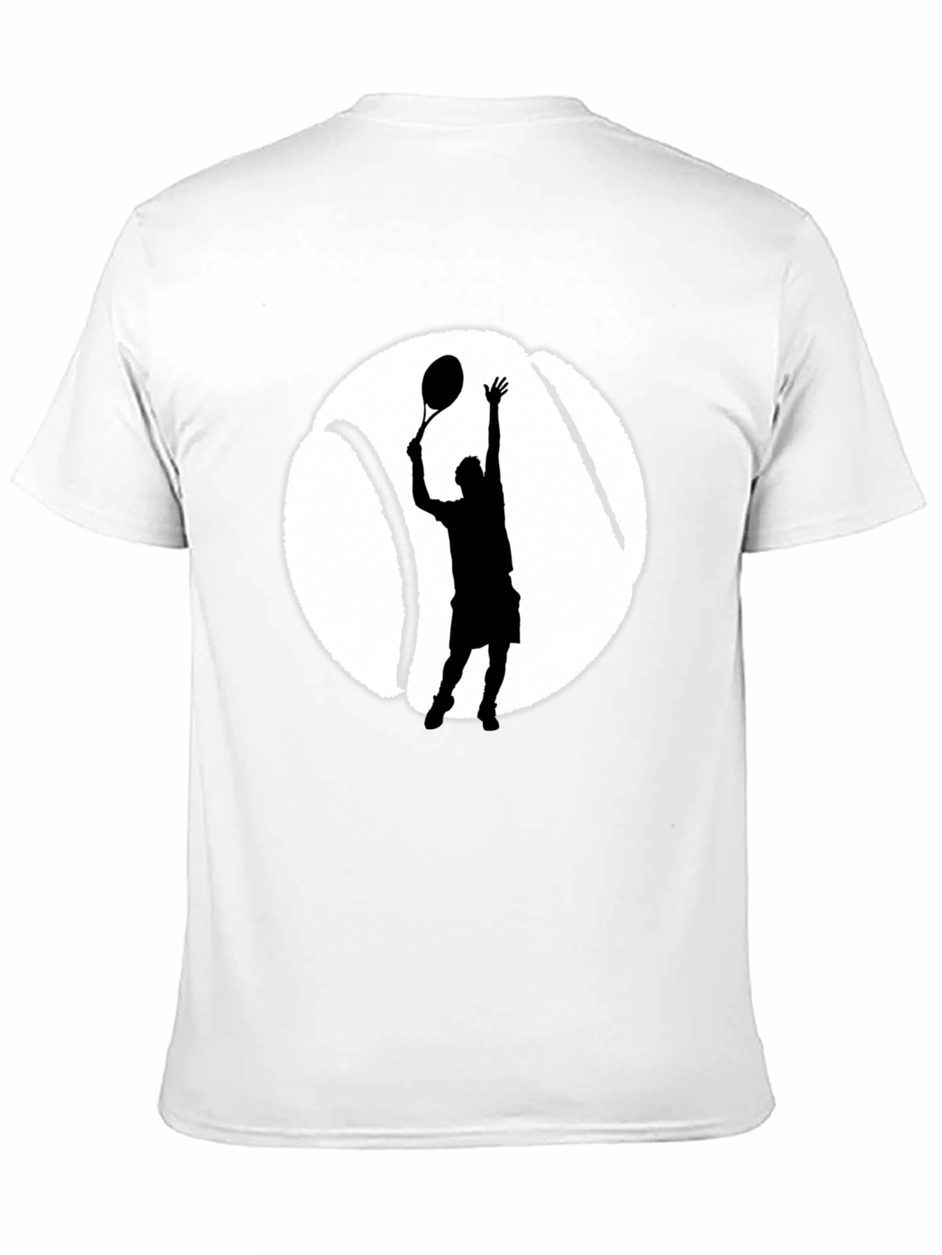 Tennis Player Graphic Tee - Black
